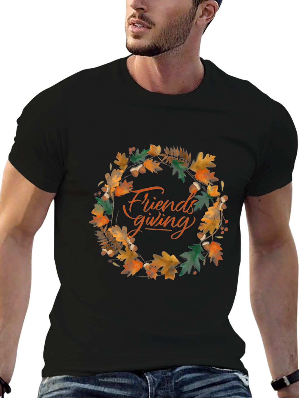 Friendsgiving Autumn Wreath Graphic Tee