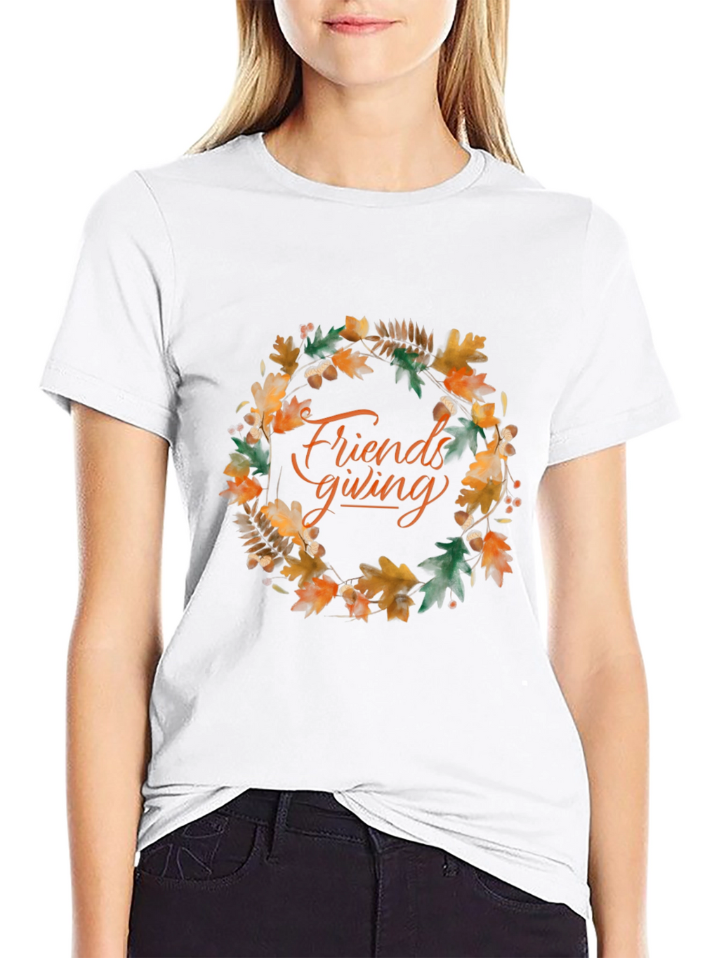 Friendsgiving Autumn Wreath Graphic Tee
