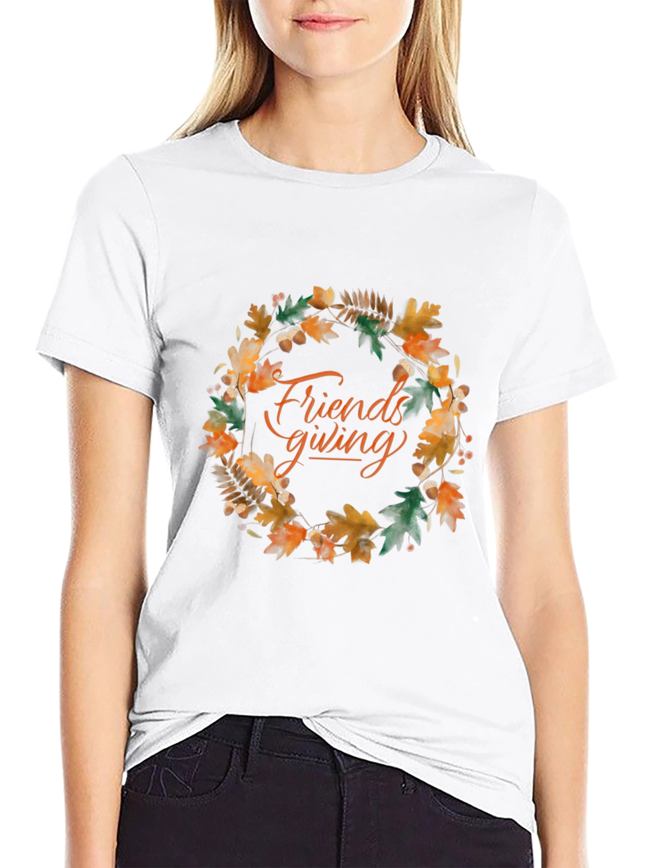 Friendsgiving Autumn Wreath Graphic Tee