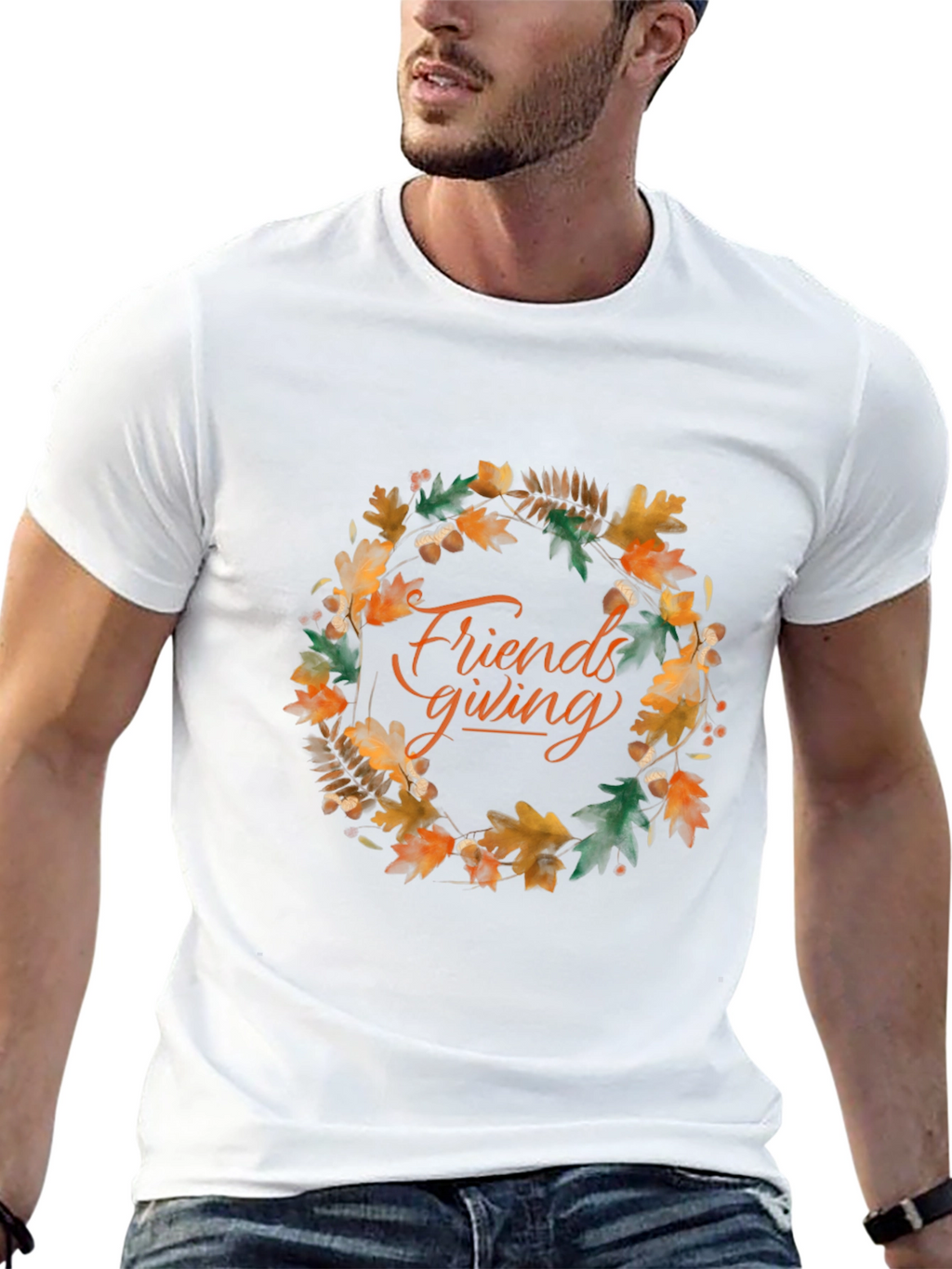 Friendsgiving Autumn Wreath Graphic Tee