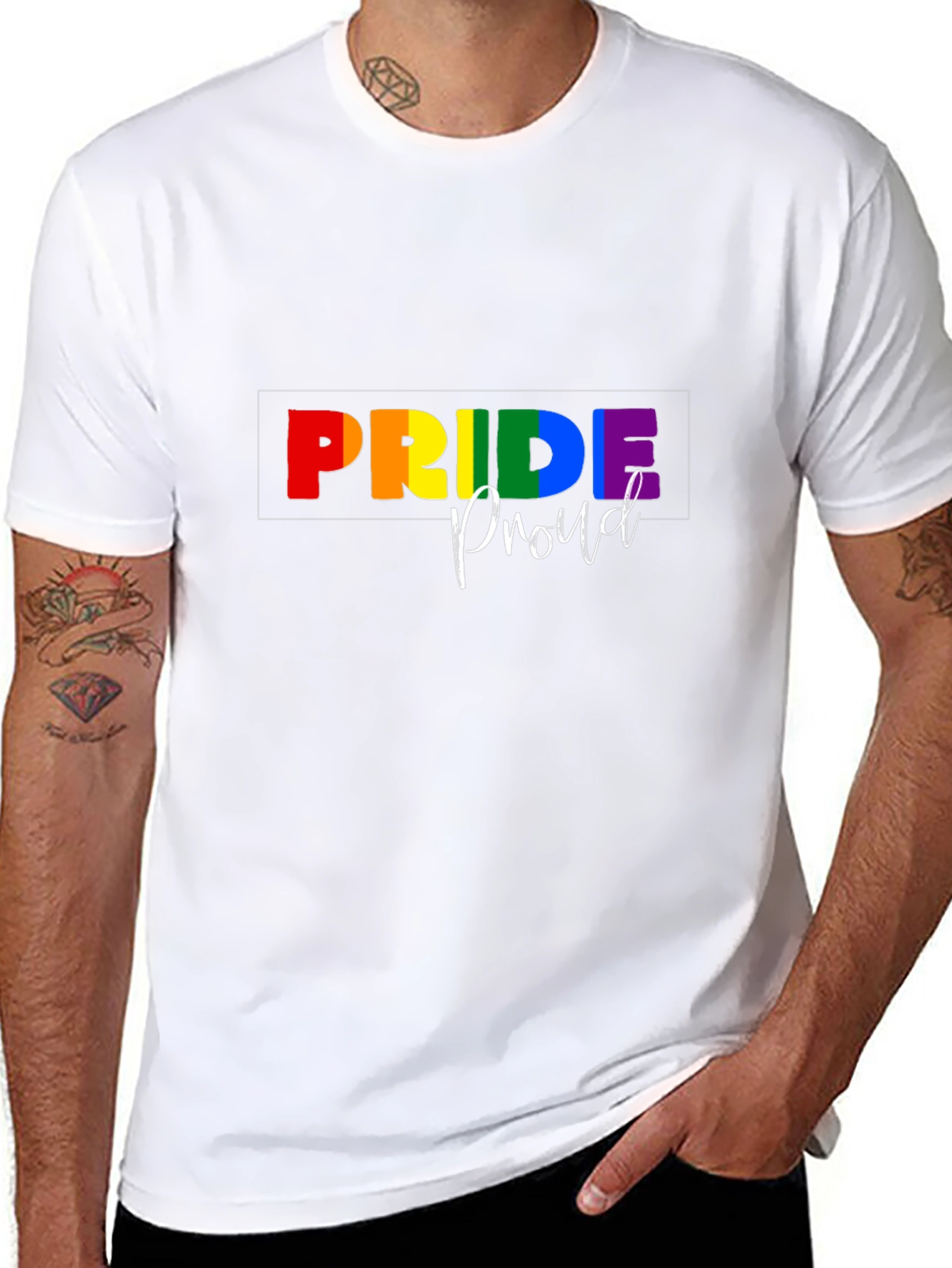 Pride Proud Graphic Tee - Black Unisex T-Shirt