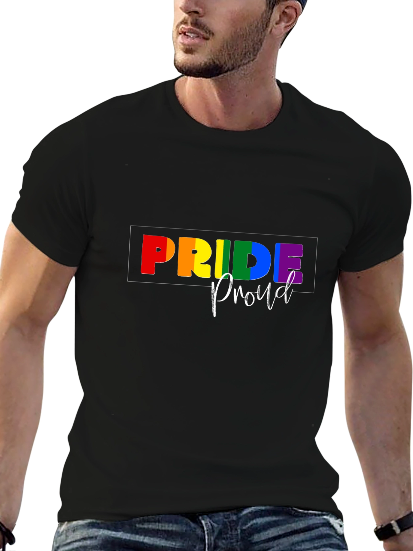 Pride Proud Graphic Tee - Black Unisex T-Shirt