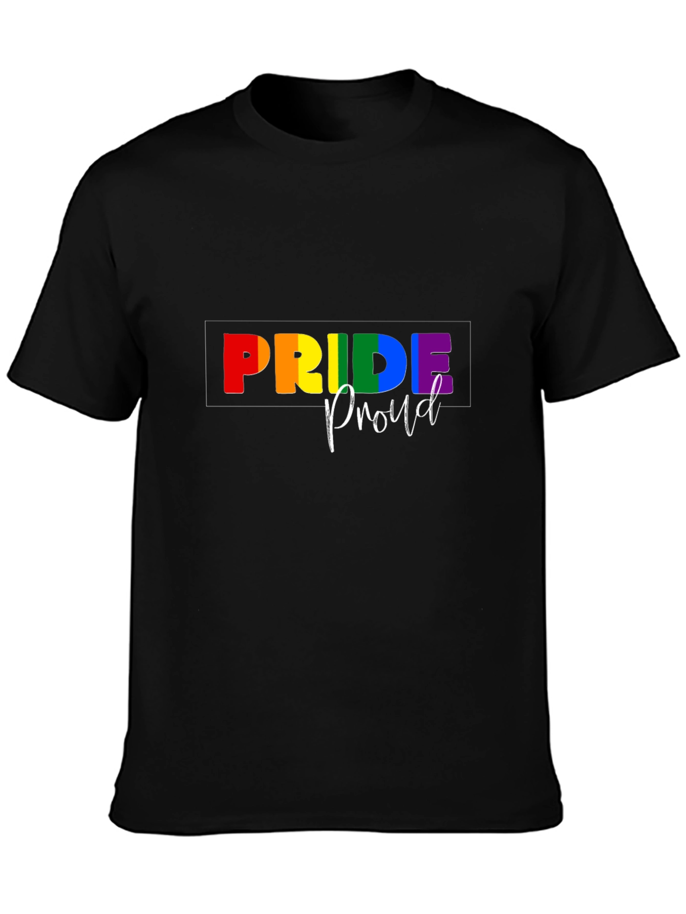 Pride Proud Graphic Tee - Black Unisex T-Shirt
