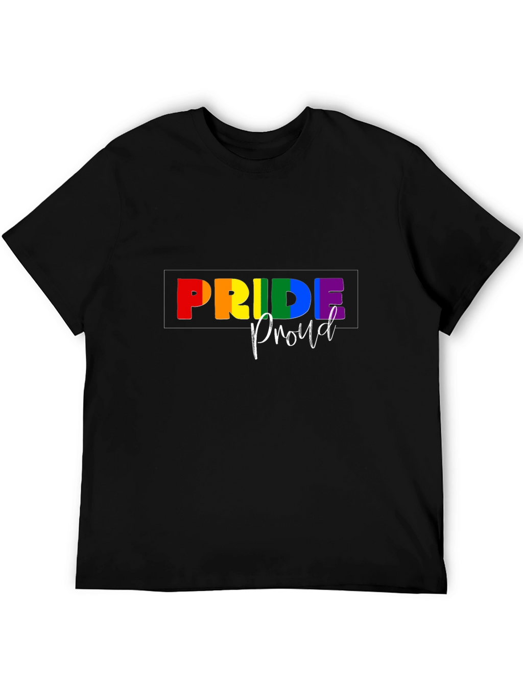 Pride Proud Graphic Tee - Black Unisex T-Shirt
