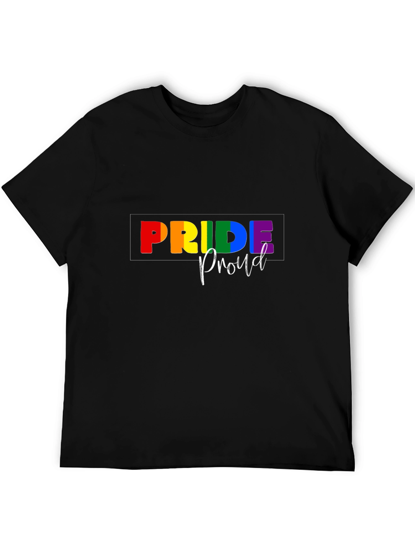 Pride Proud Graphic Tee - Black Unisex T-Shirt
