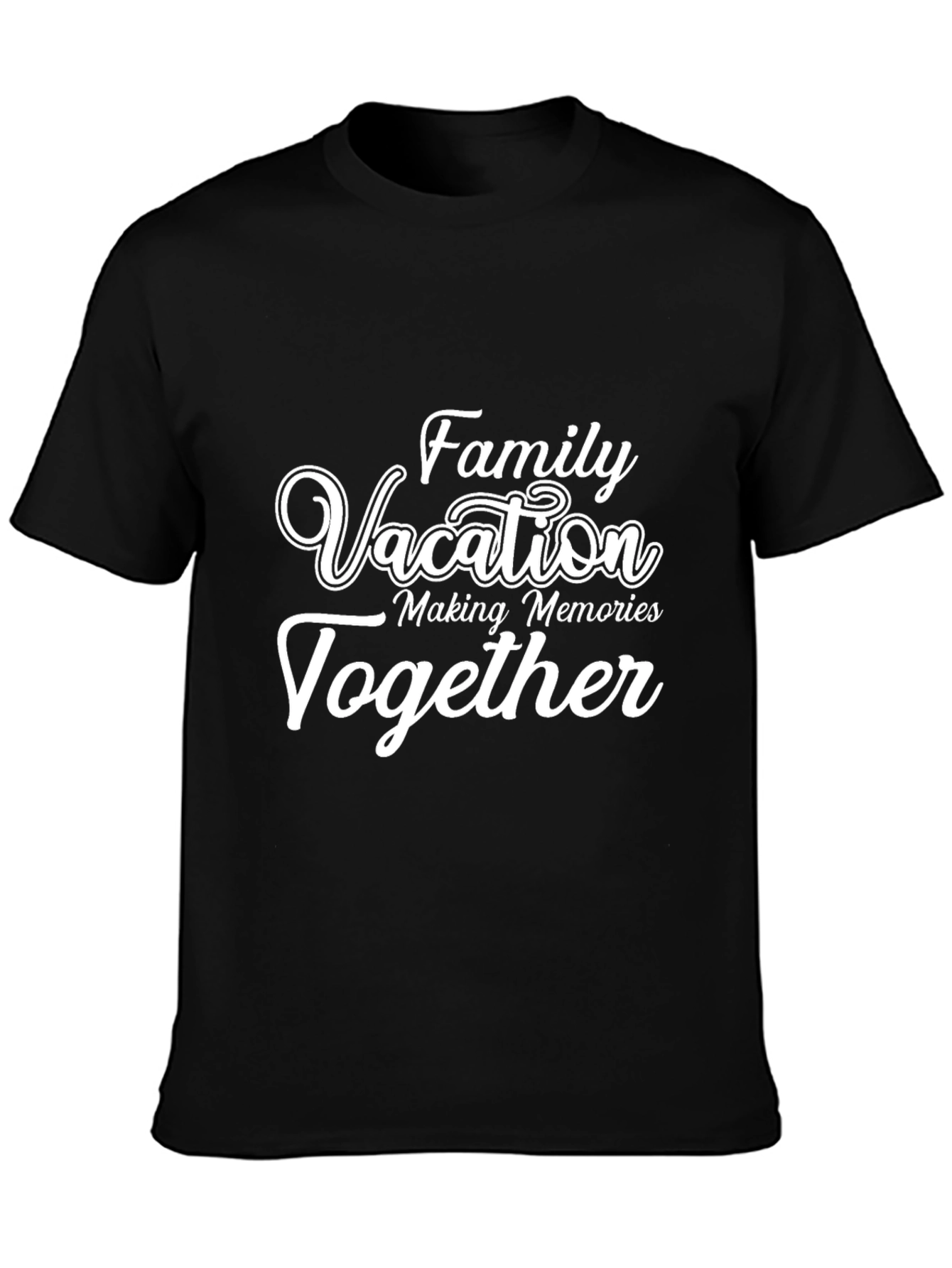 Family Vacation Memories Black T-Shirt