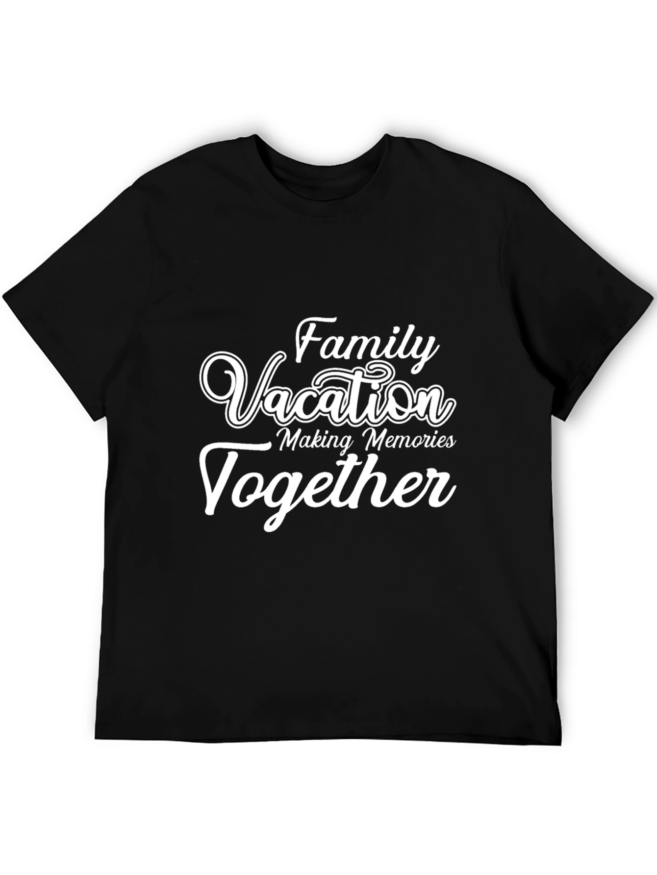 Family Vacation Memories Black T-Shirt