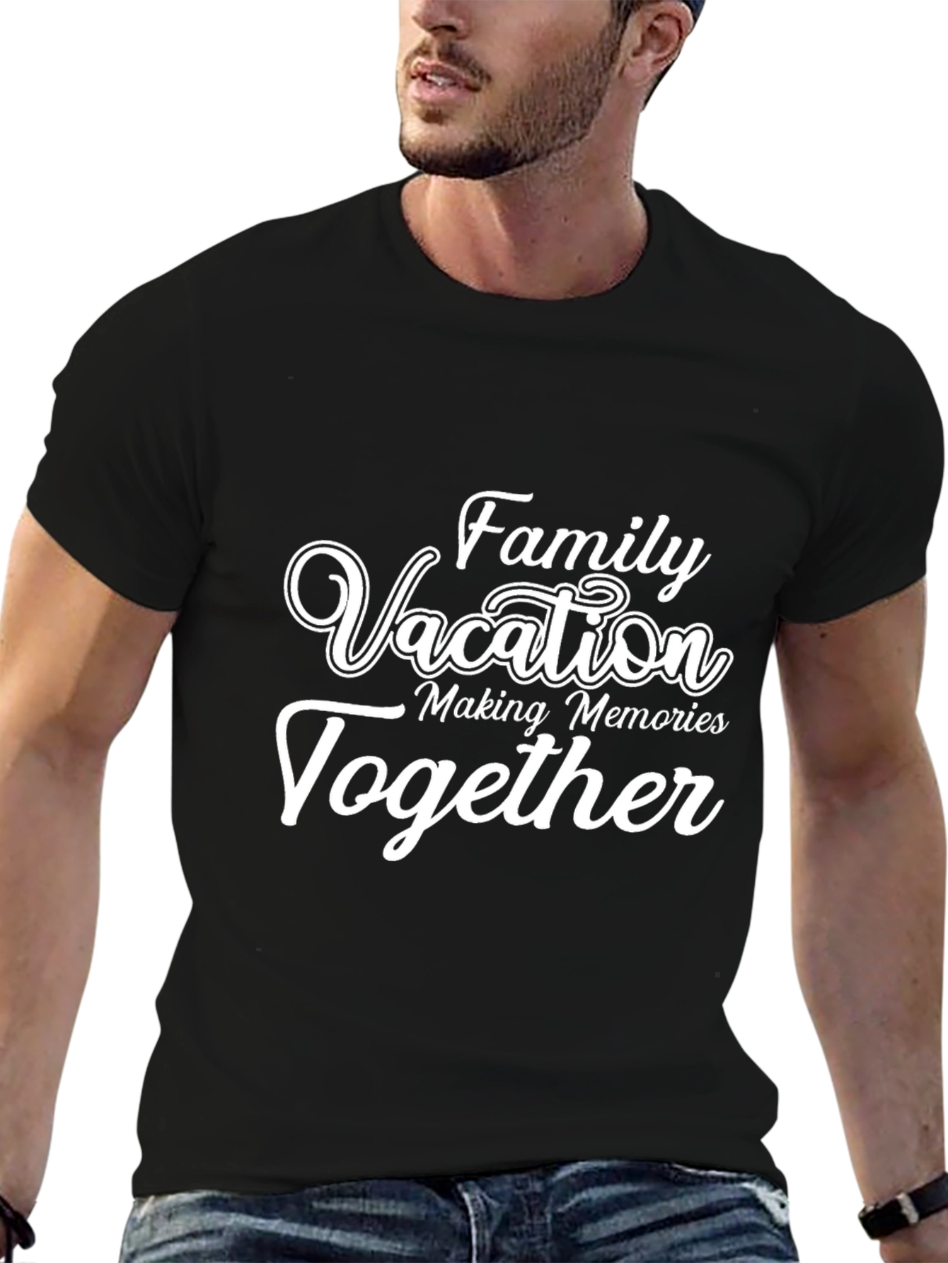 Family Vacation Memories Black T-Shirt