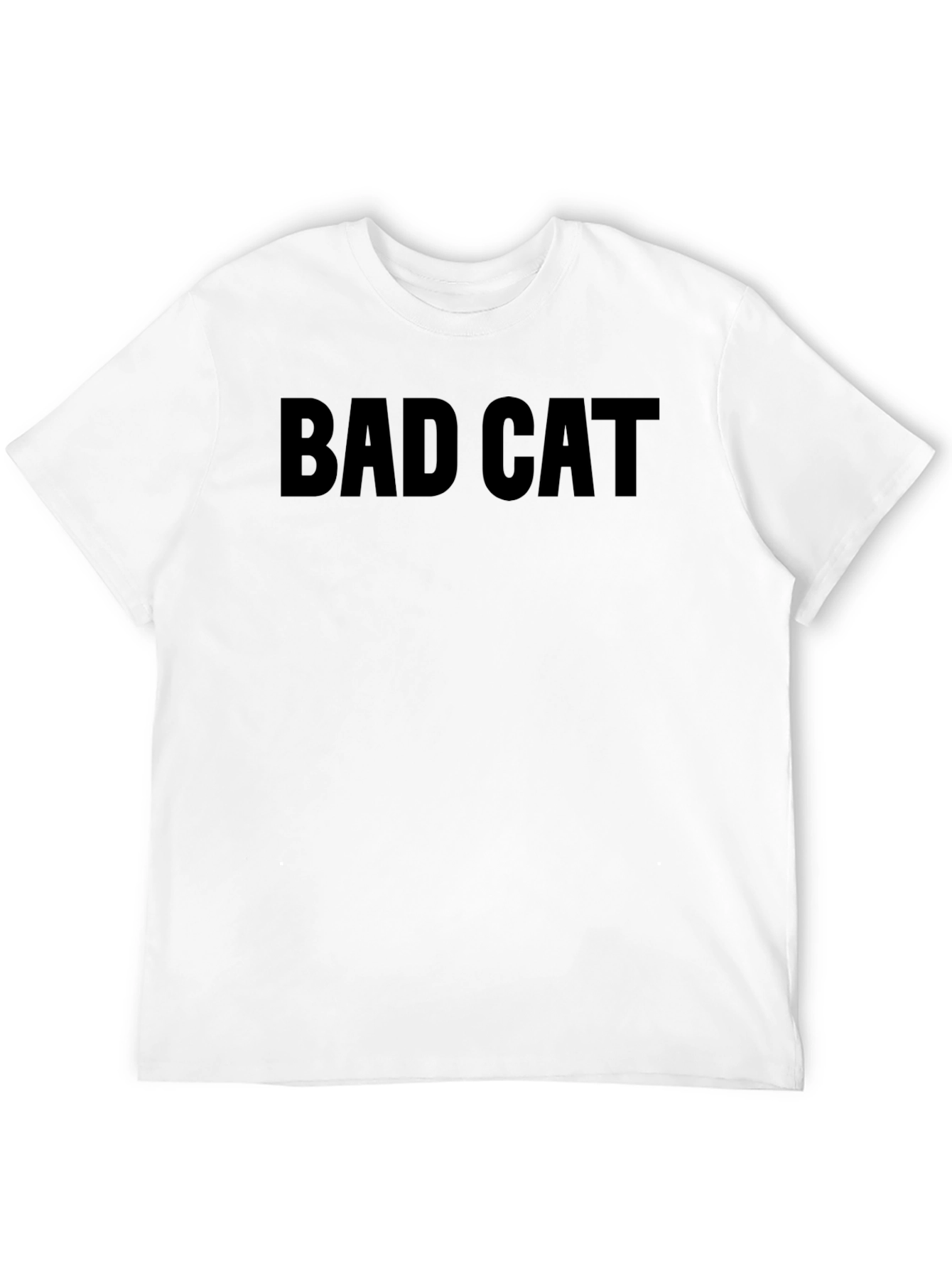 Bad Cat Graphic Tee - Black Cotton T-Shirt