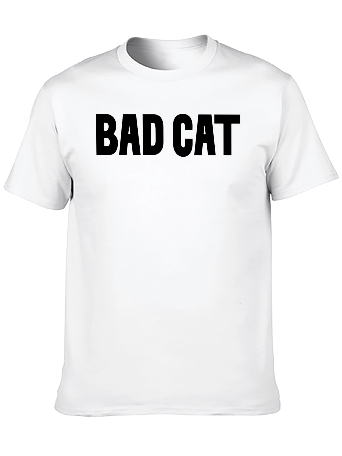 Bad Cat Graphic Tee - Black Cotton T-Shirt