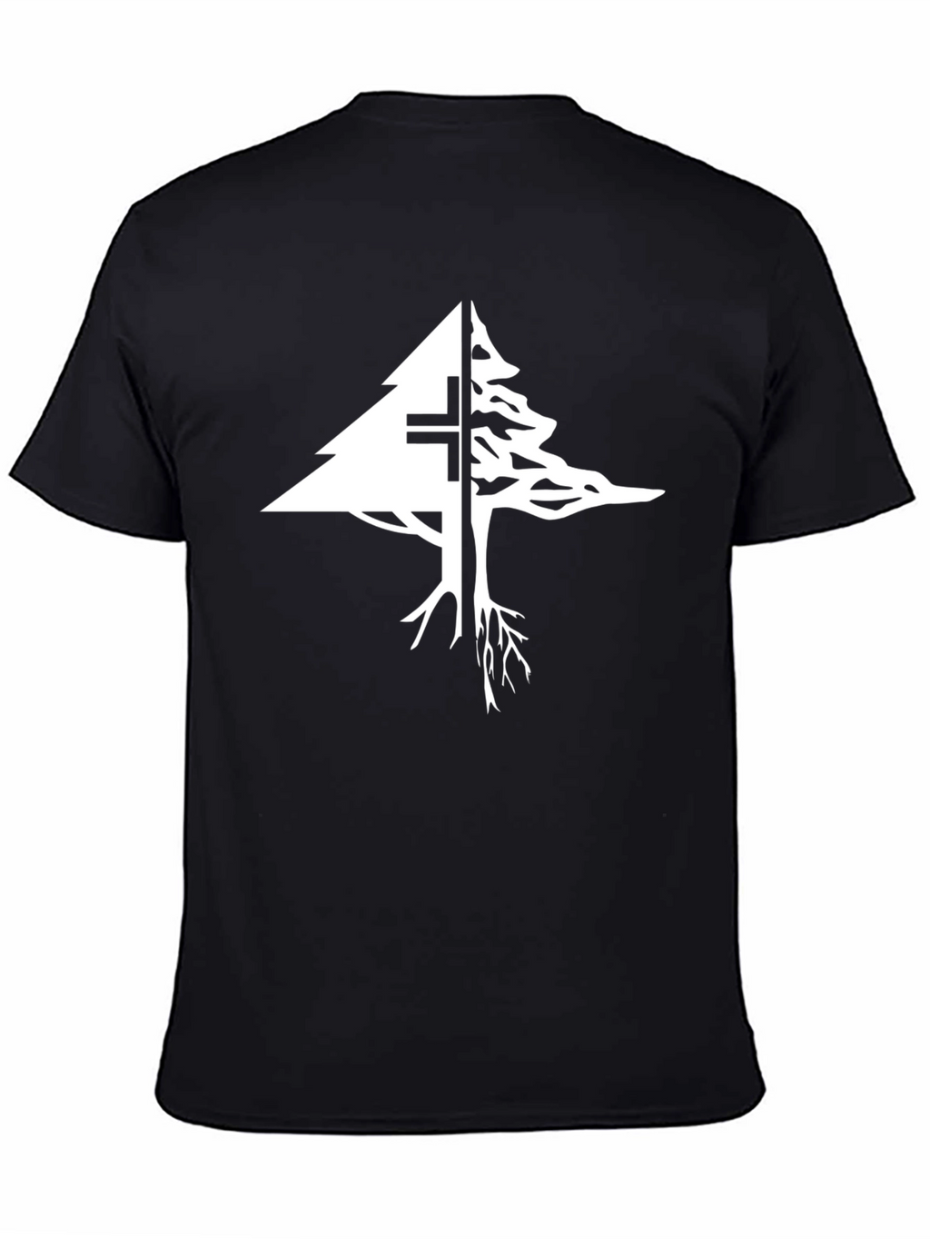 Lebanon Cedar Tree Cross Graphic T-Shirt