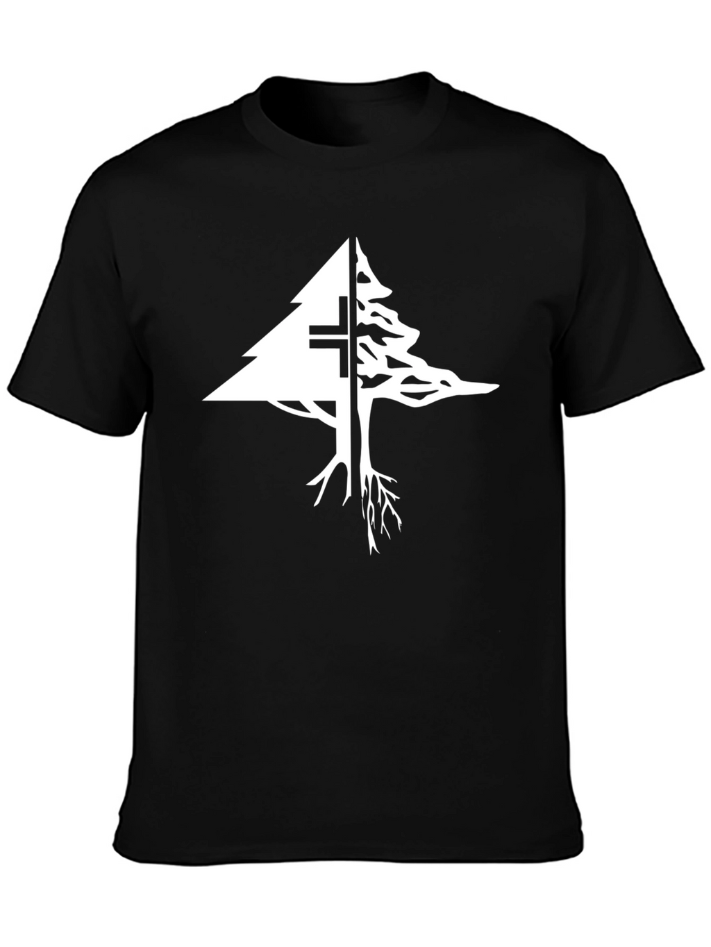 Lebanon Cedar Tree Cross Graphic T-Shirt