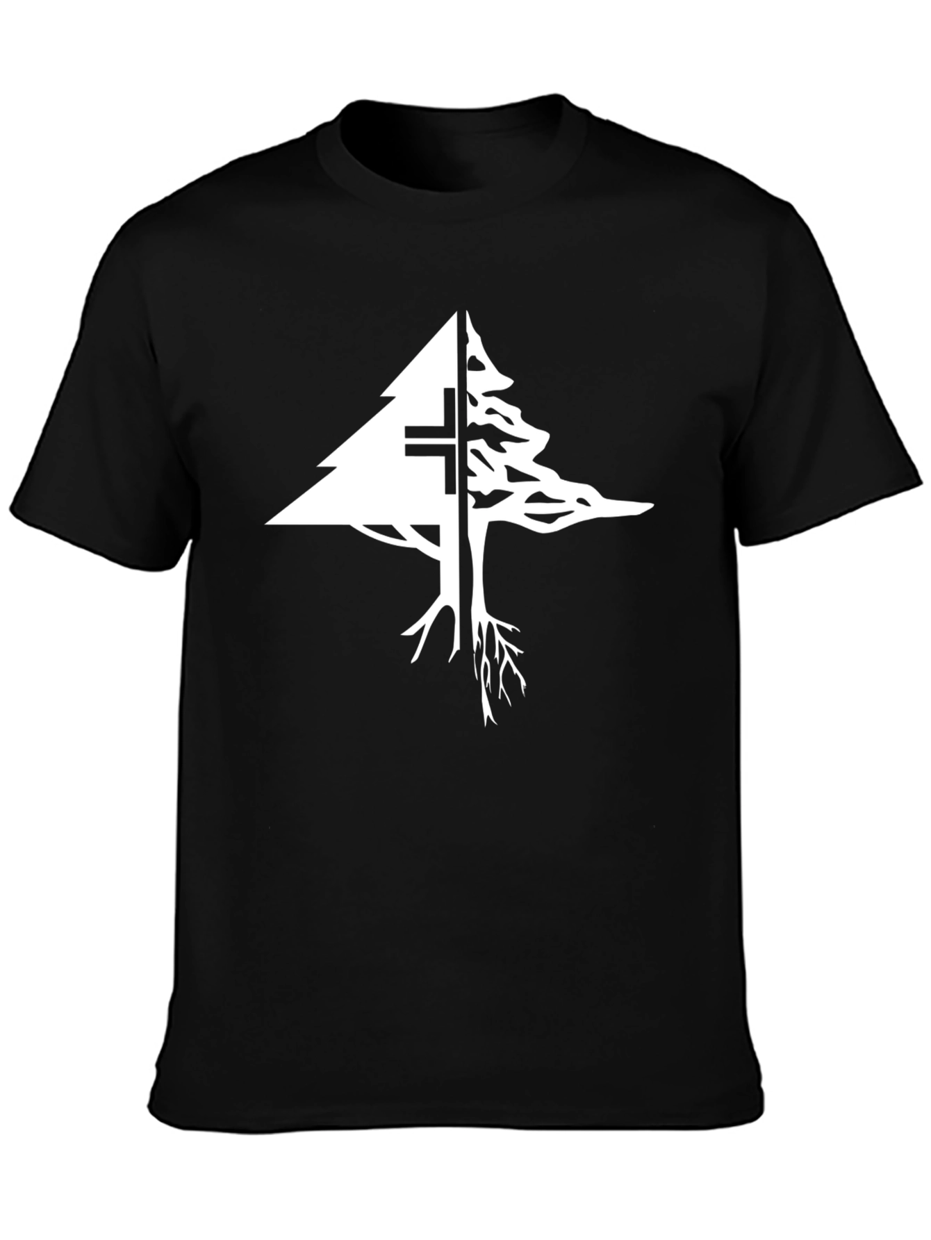 Lebanon Cedar Tree Cross Graphic T-Shirt
