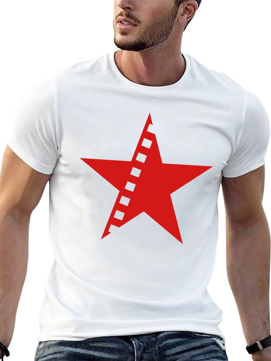 Red Star Graphic Black T-Shirt
