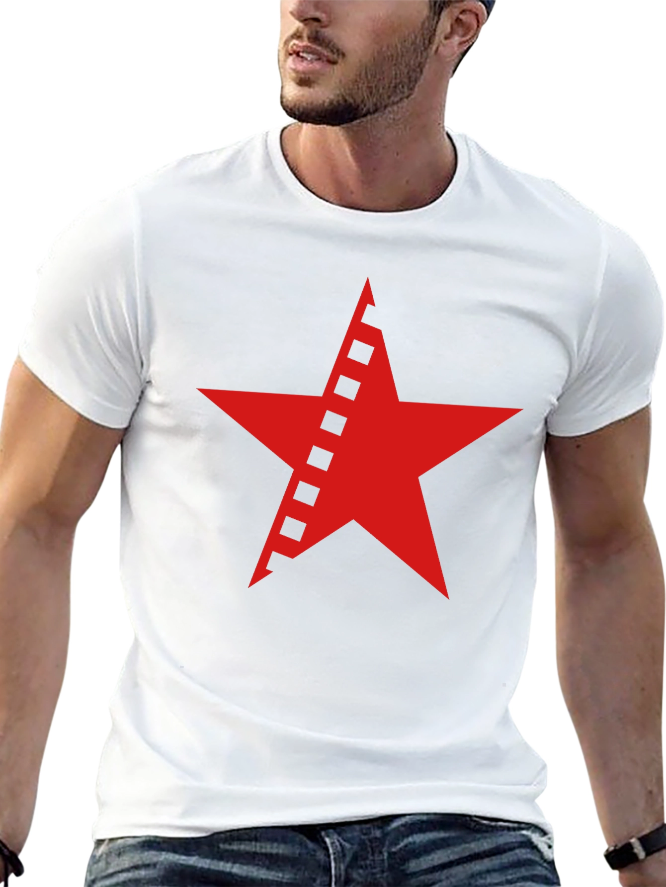 Red Star Graphic Black T-Shirt