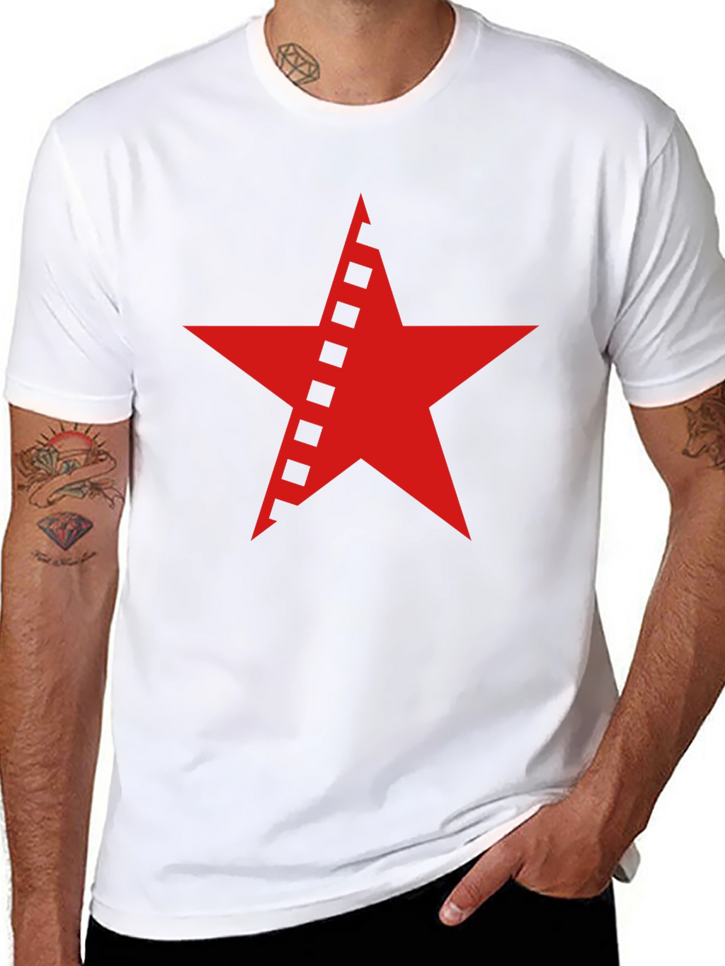 Red Star Graphic Black T-Shirt