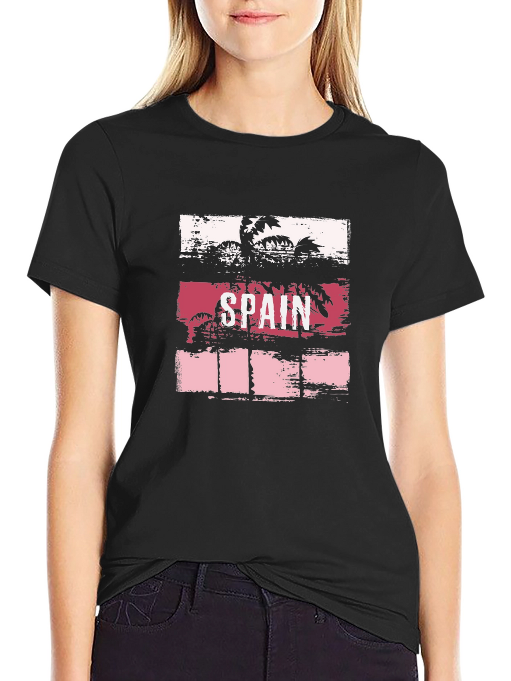Spain Palm Tree Graphic T-Shirt - Tropical Vacation Tee