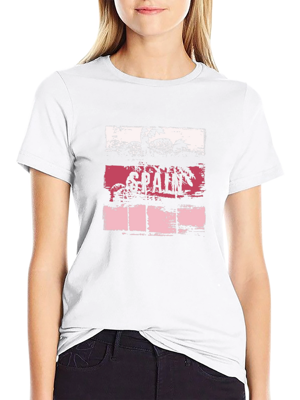 Spain Palm Tree Graphic T-Shirt - Tropical Vacation Tee