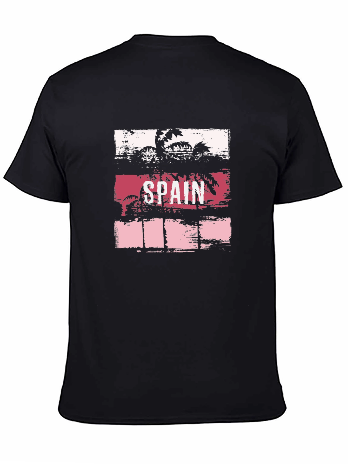 Spain Palm Tree Graphic T-Shirt - Tropical Vacation Tee