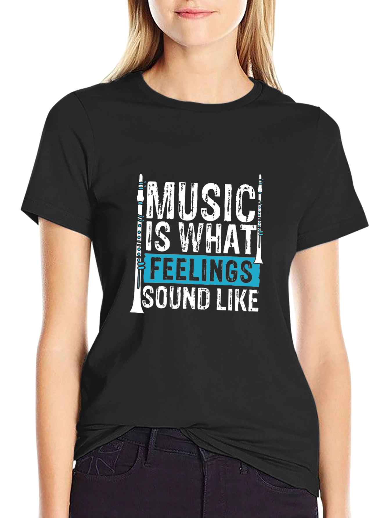 Music Is What Feelings Sound Like Graphic T-Shirt