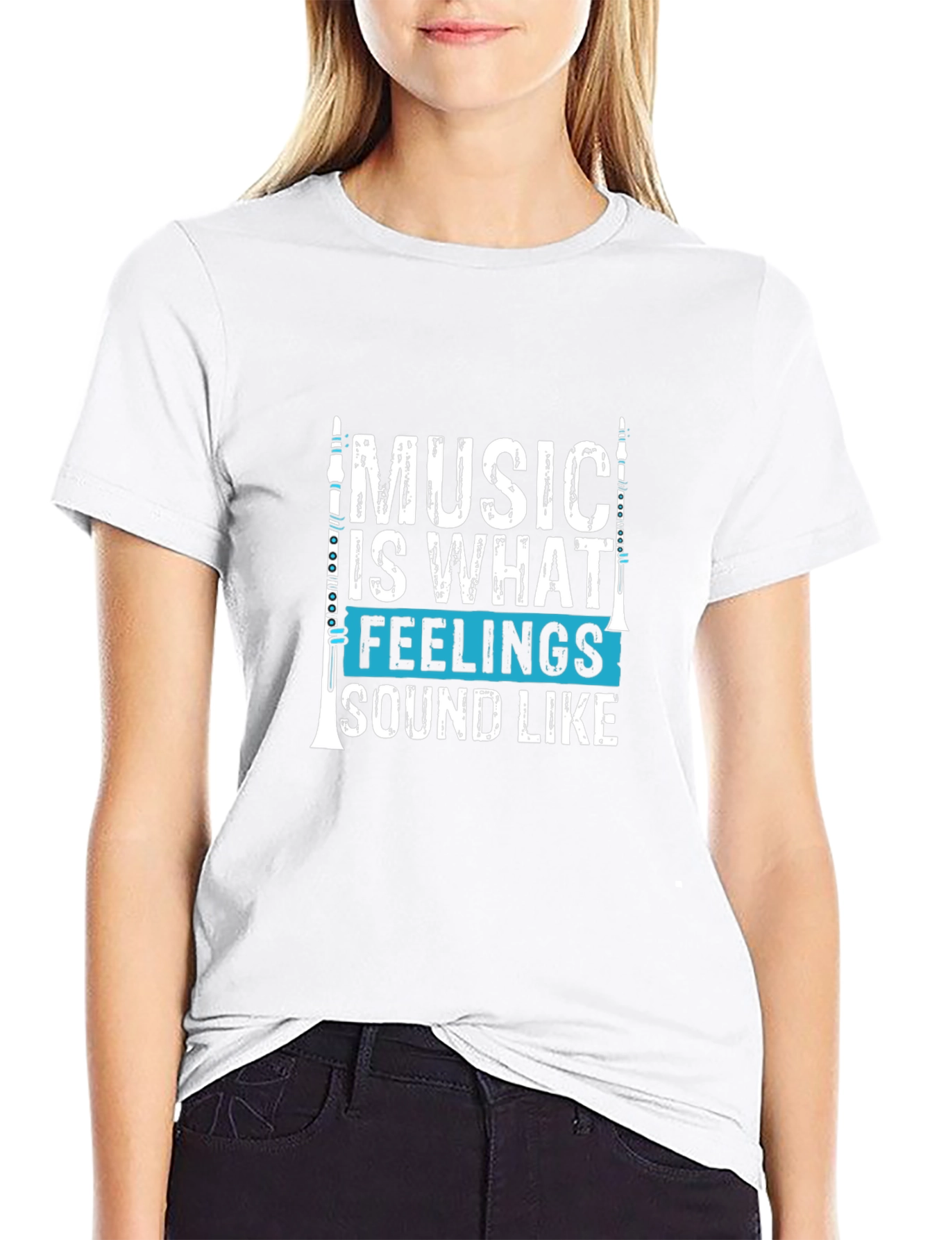 Music Is What Feelings Sound Like Graphic T-Shirt