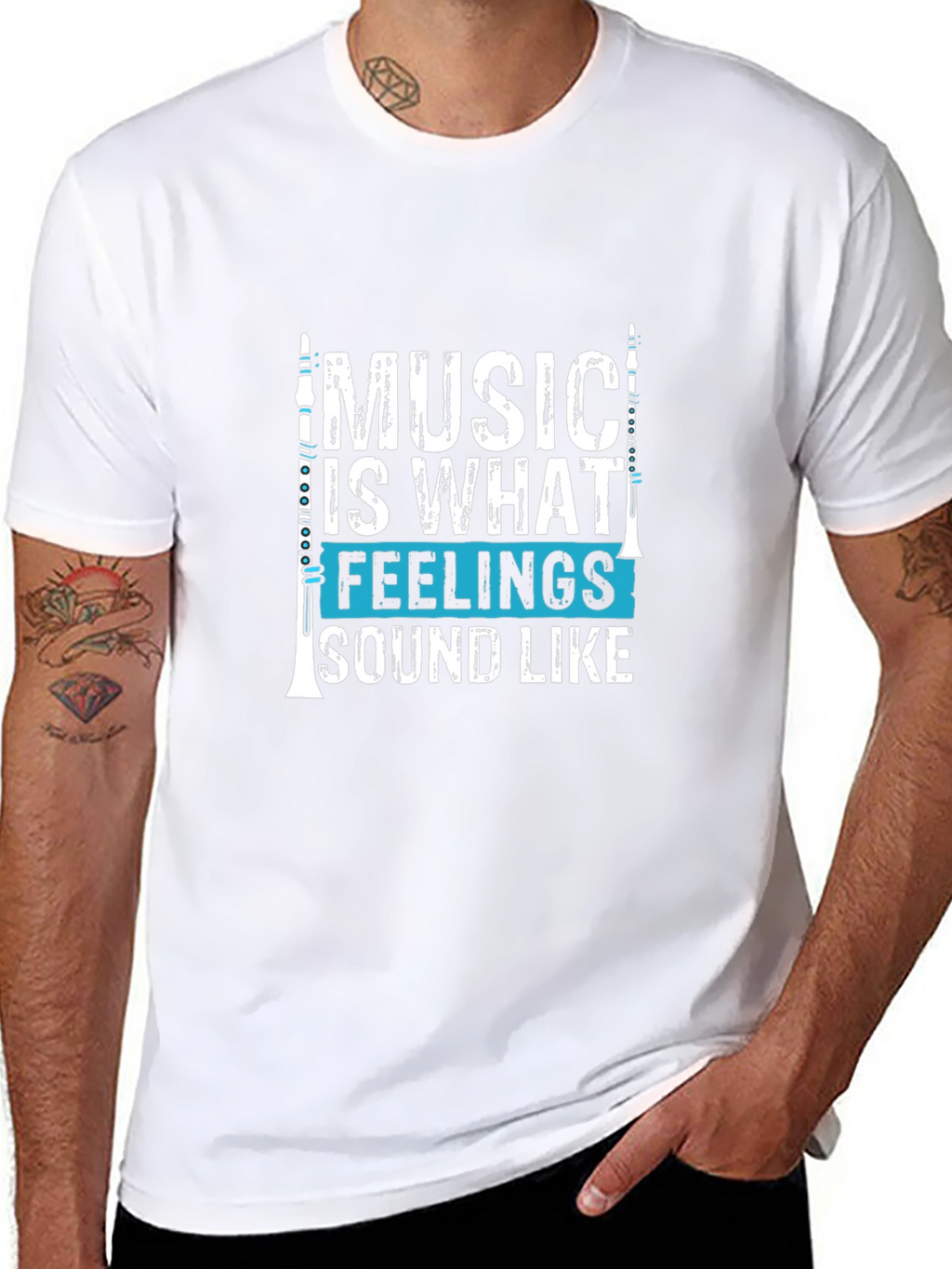 Music Is What Feelings Sound Like Graphic T-Shirt