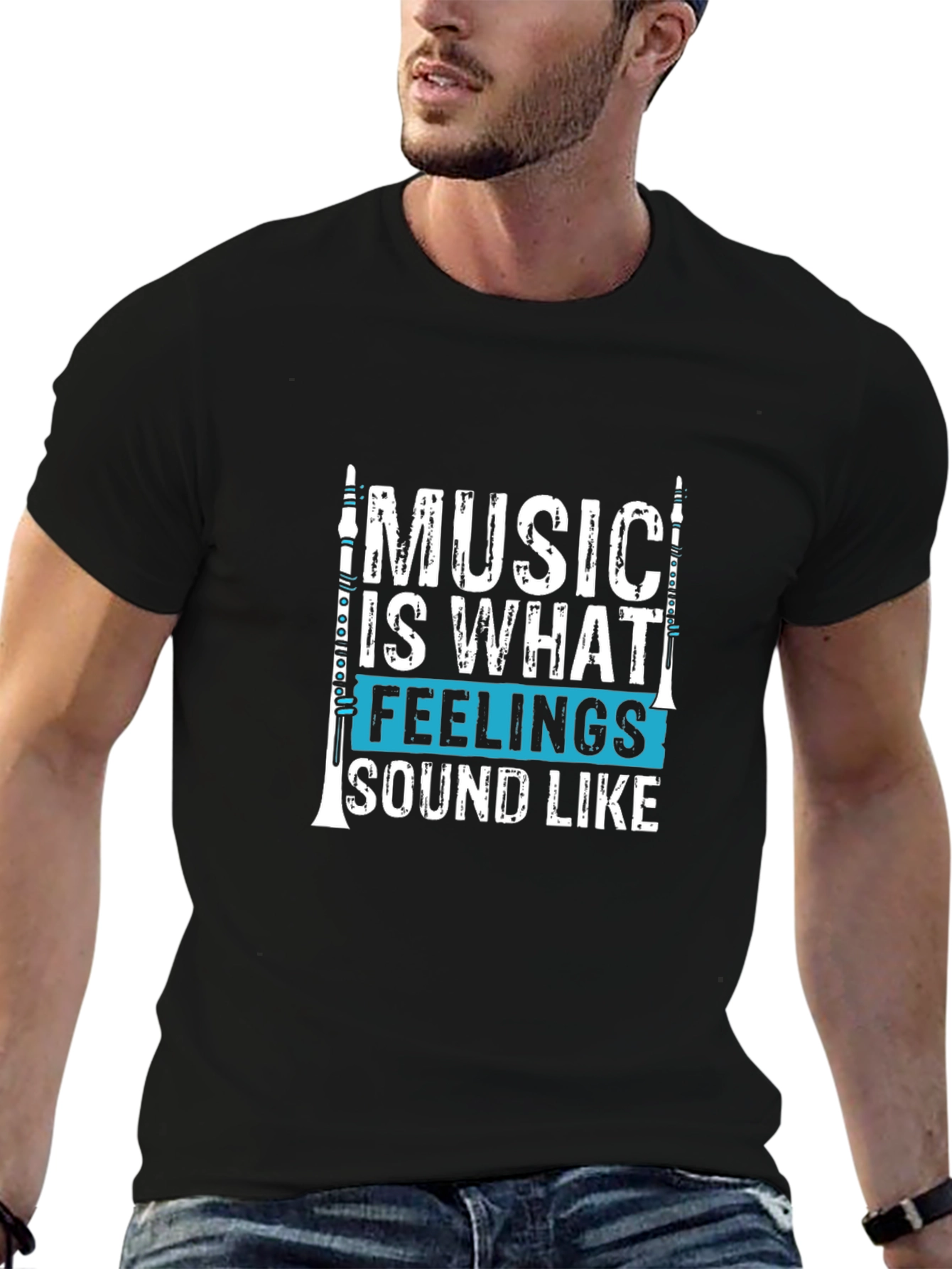 Music Is What Feelings Sound Like Graphic T-Shirt