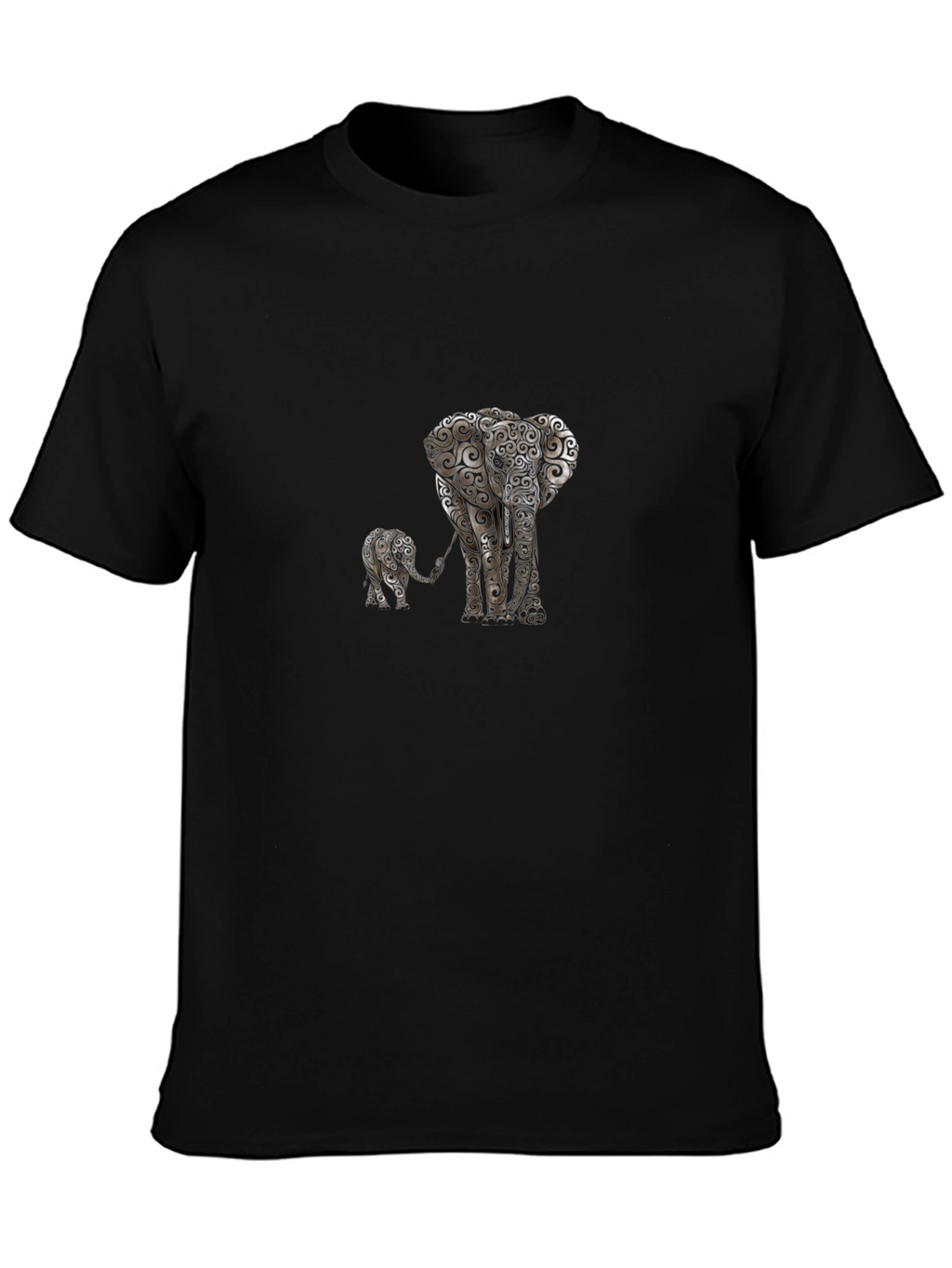 Elephant Family Black T-Shirt