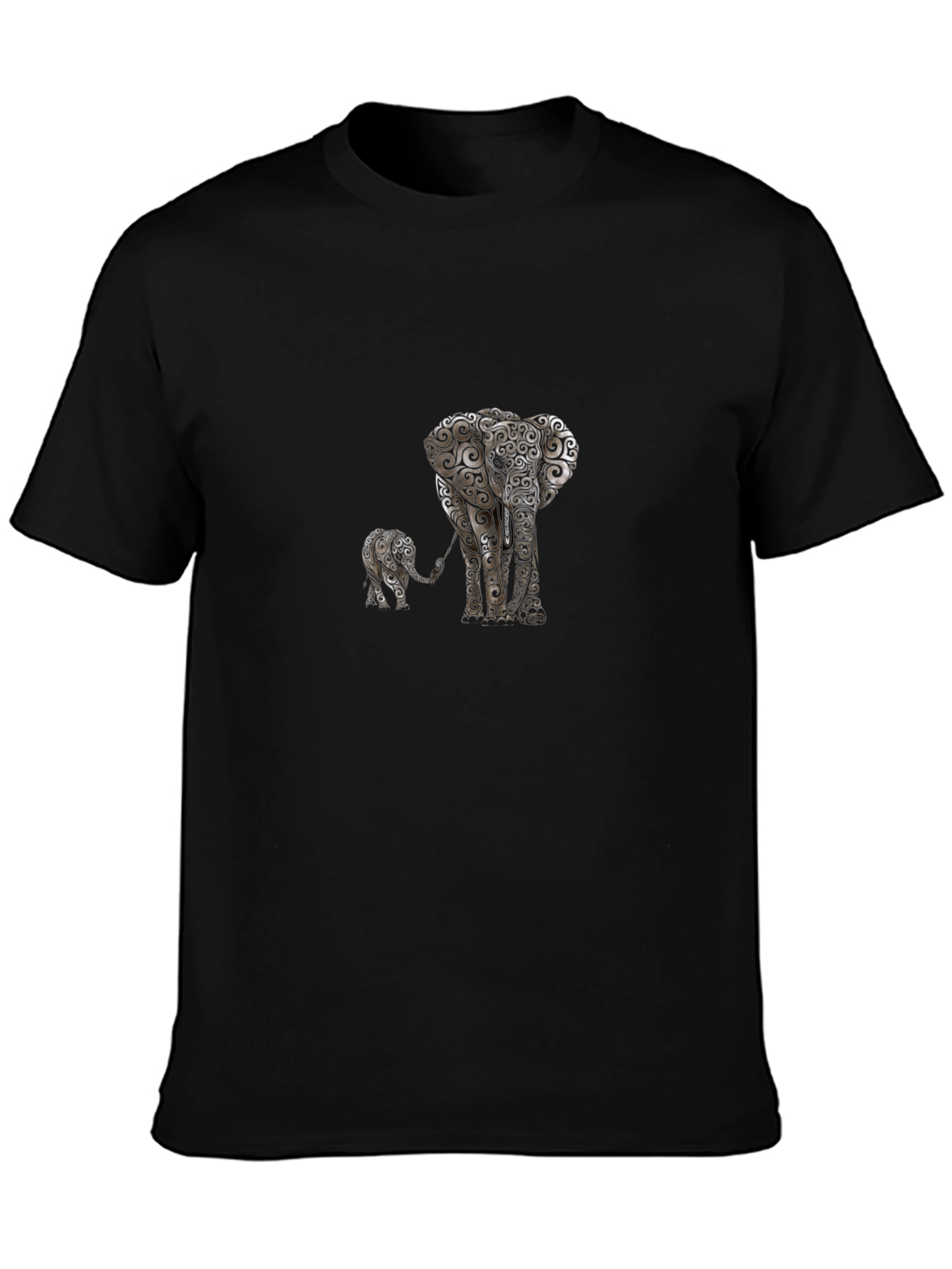 Elephant Family Black T-Shirt