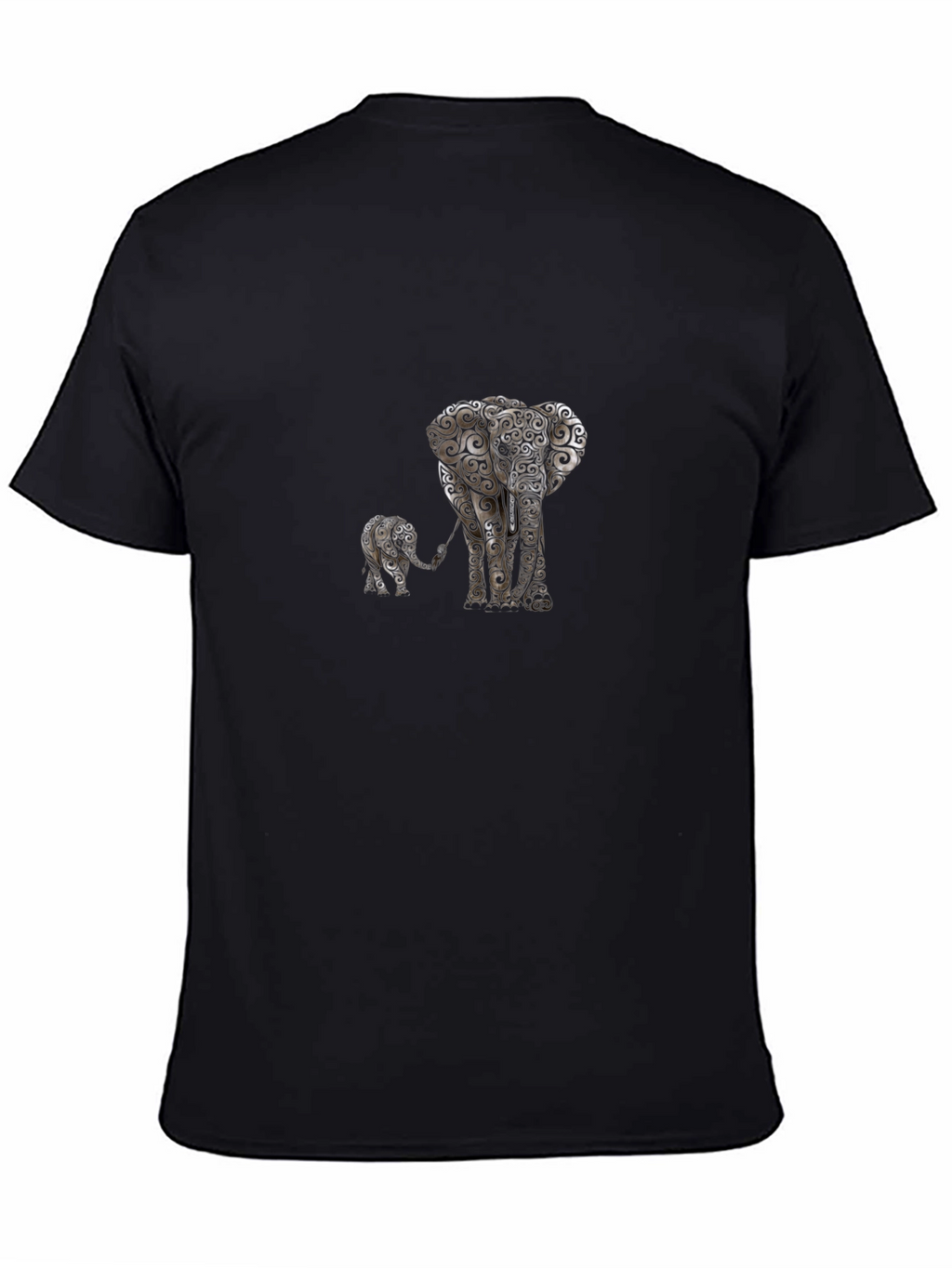 Elephant Family Black T-Shirt