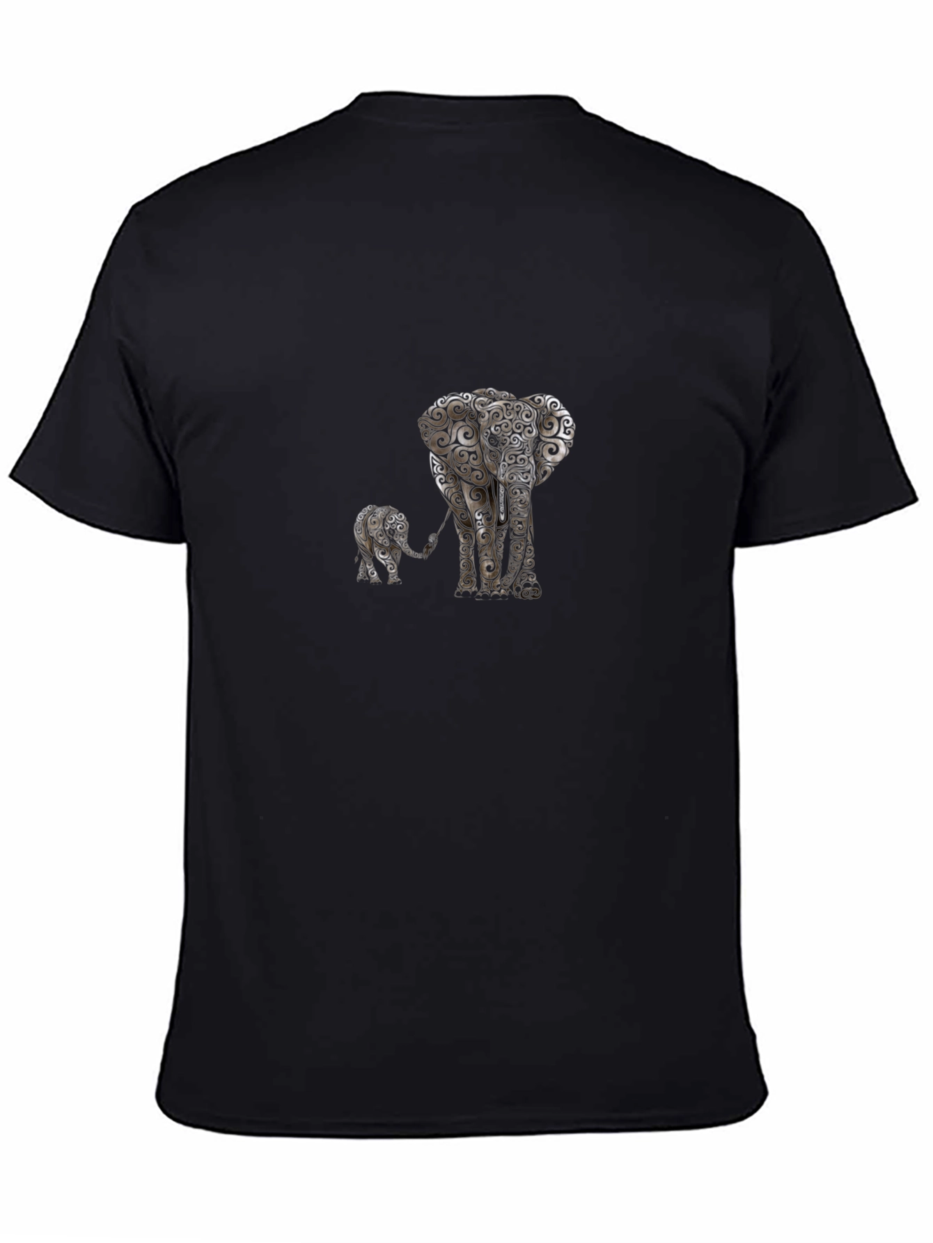 Elephant Family Black T-Shirt