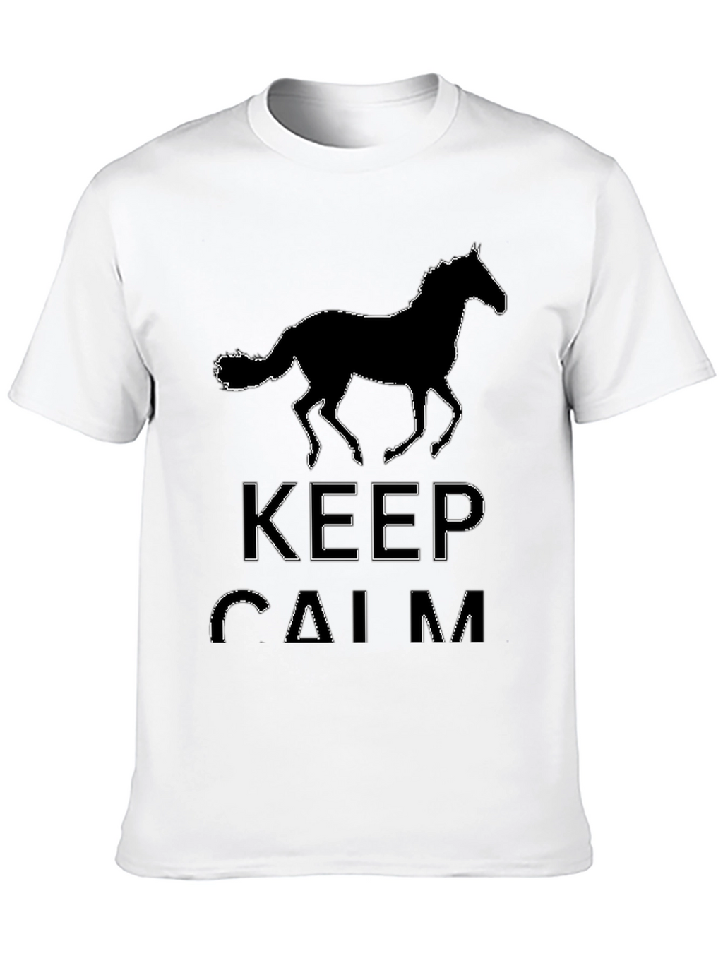 Keep Calm Horse Silhouette Black T-Shirt