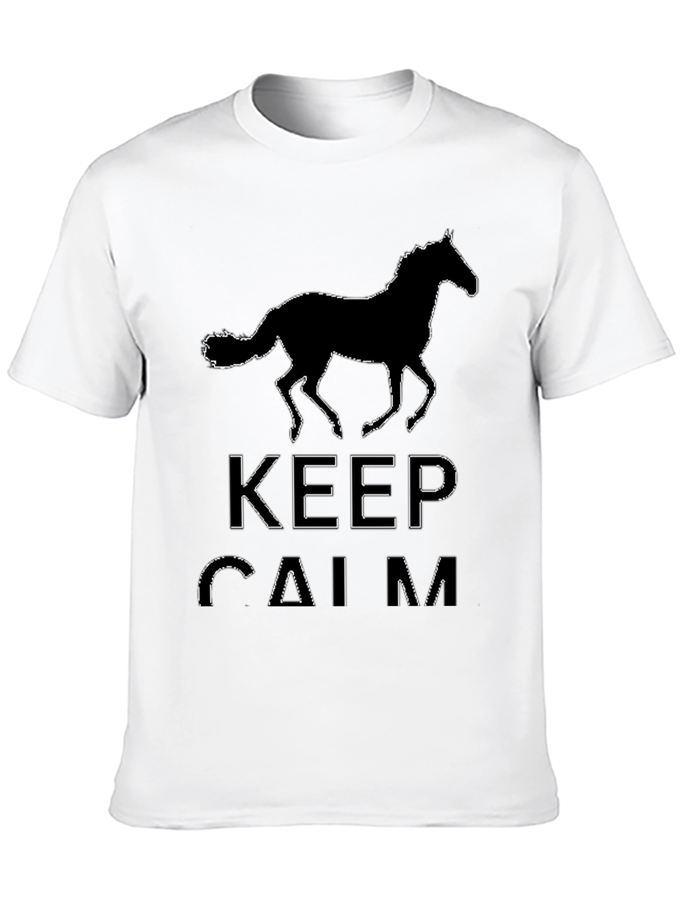 Keep Calm Horse Silhouette Black T-Shirt