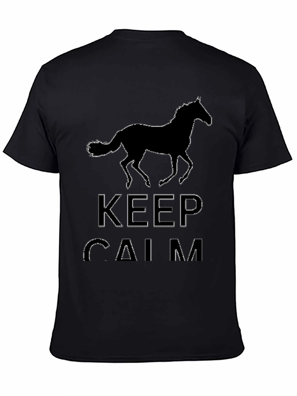 Keep Calm Horse Silhouette Black T-Shirt