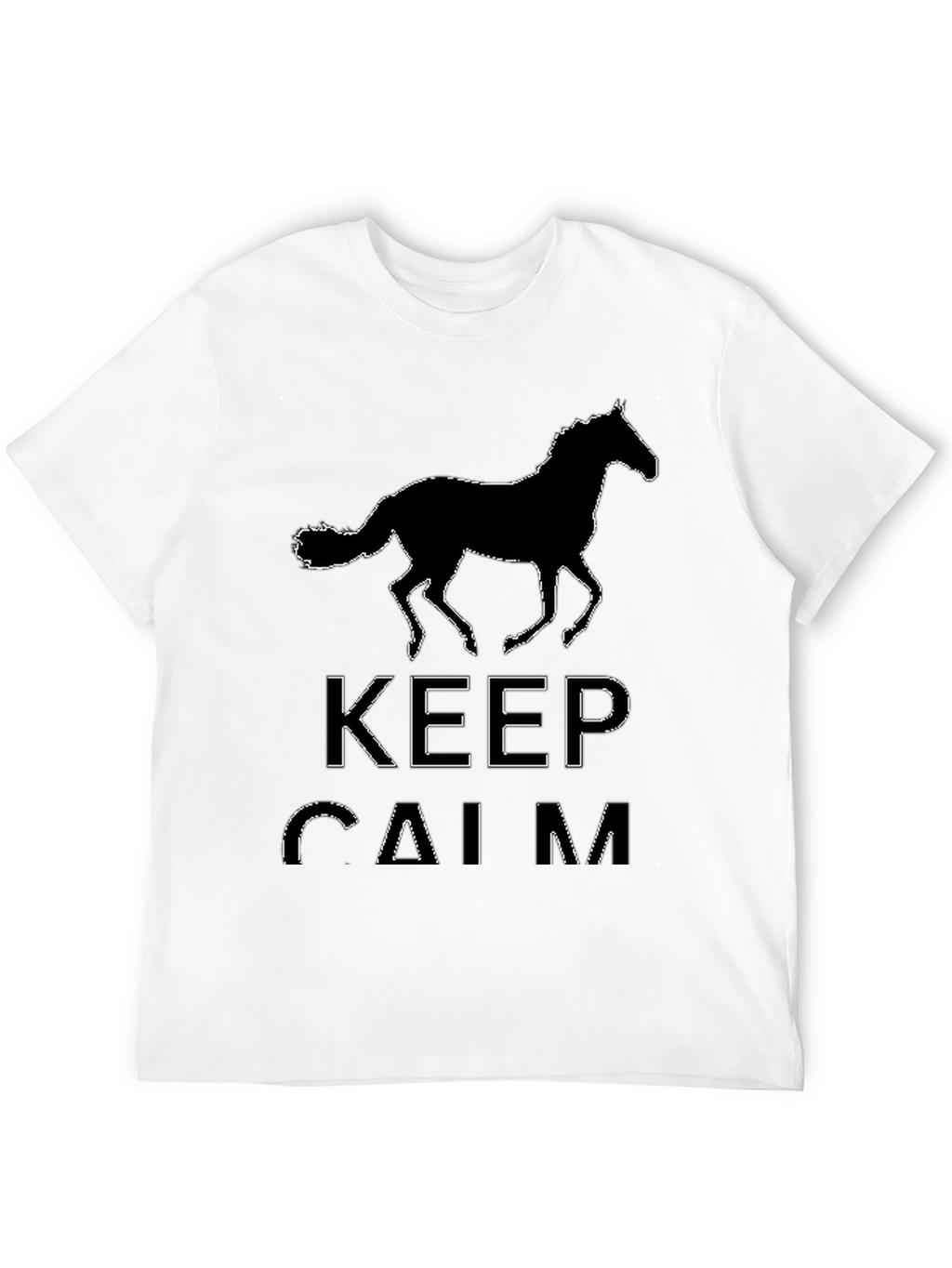 Keep Calm Horse Silhouette Black T-Shirt