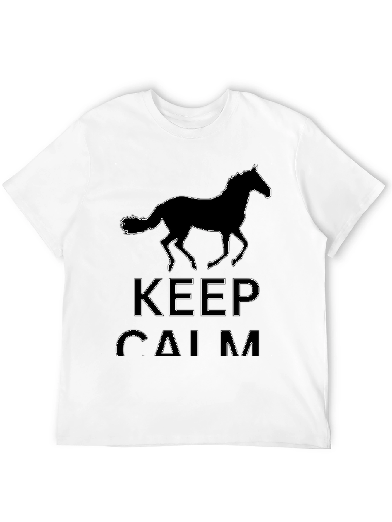 Keep Calm Horse Silhouette Black T-Shirt
