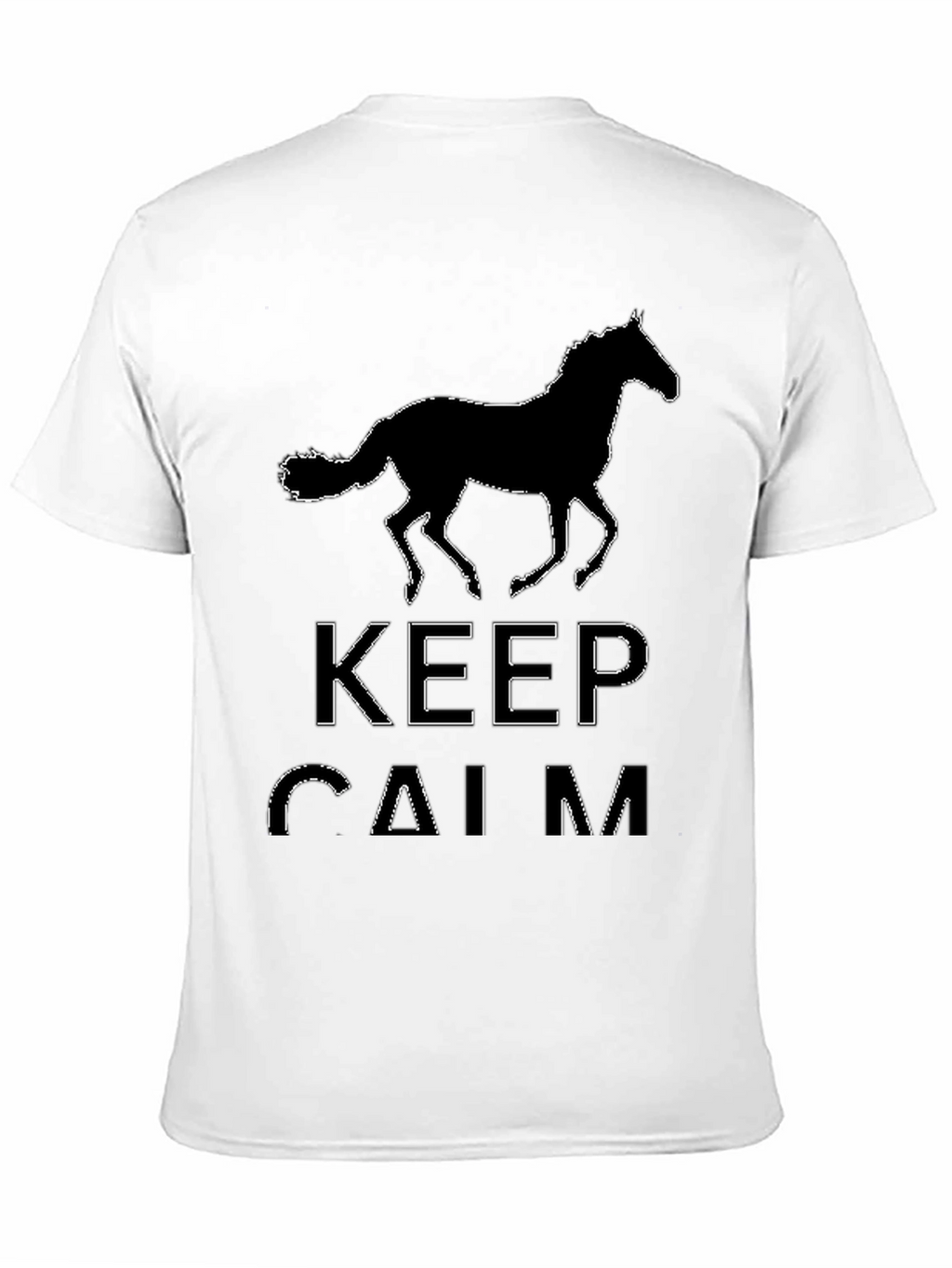 Keep Calm Horse Silhouette Black T-Shirt