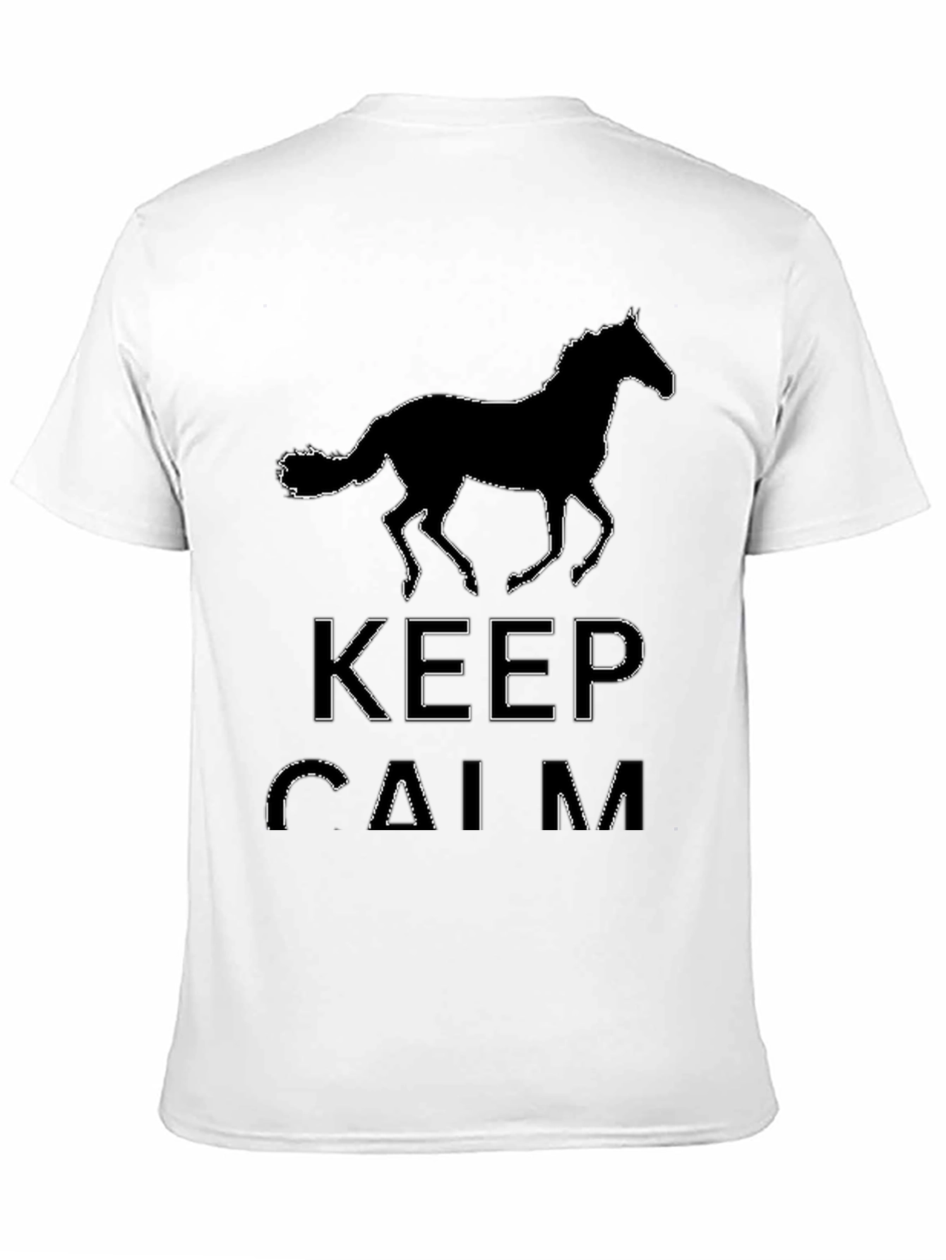 Keep Calm Horse Silhouette Black T-Shirt