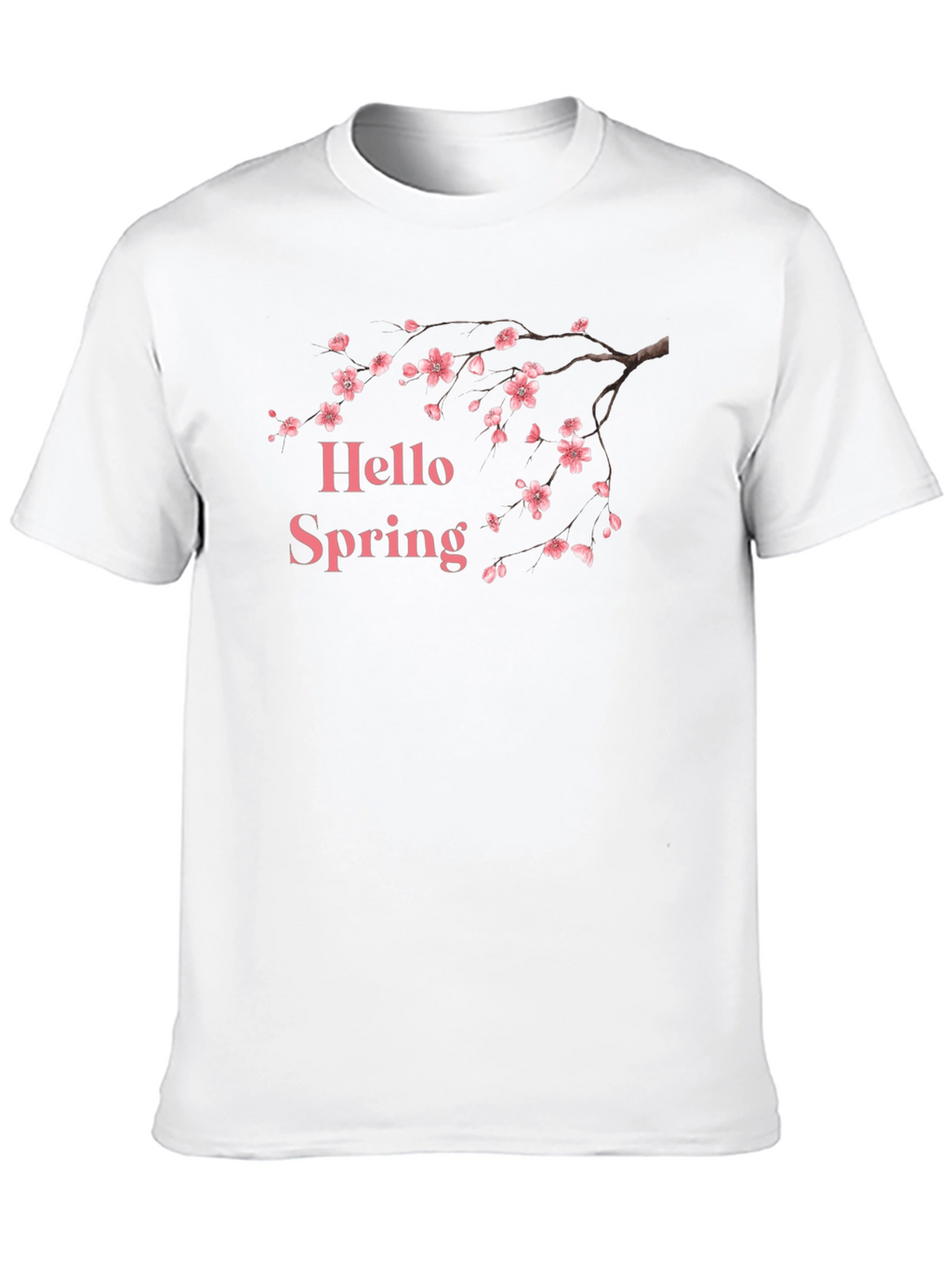 Hello Spring Blossom T-Shirt - Black