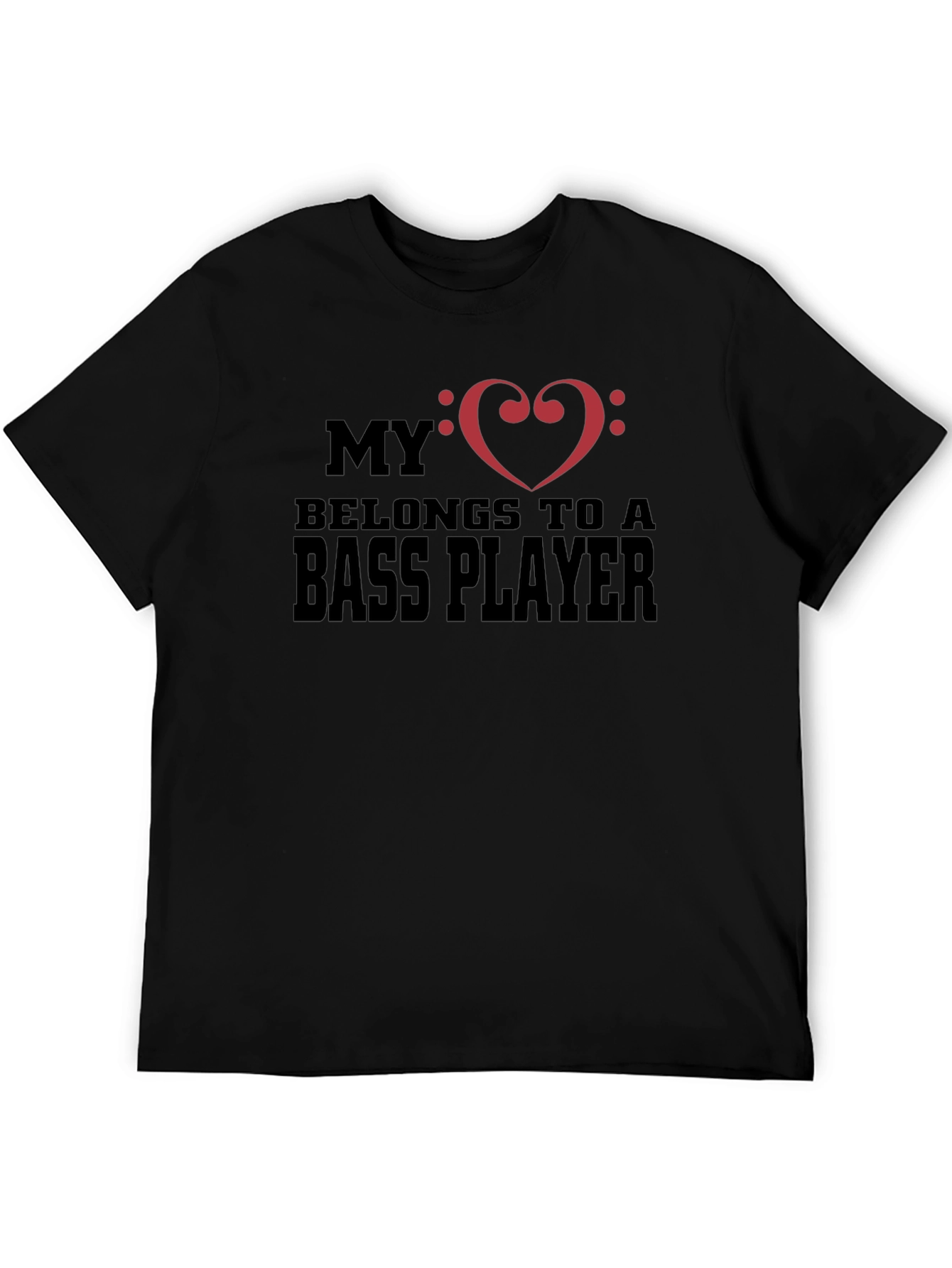 Bass Player Heart T-Shirt - Music Lover Tee