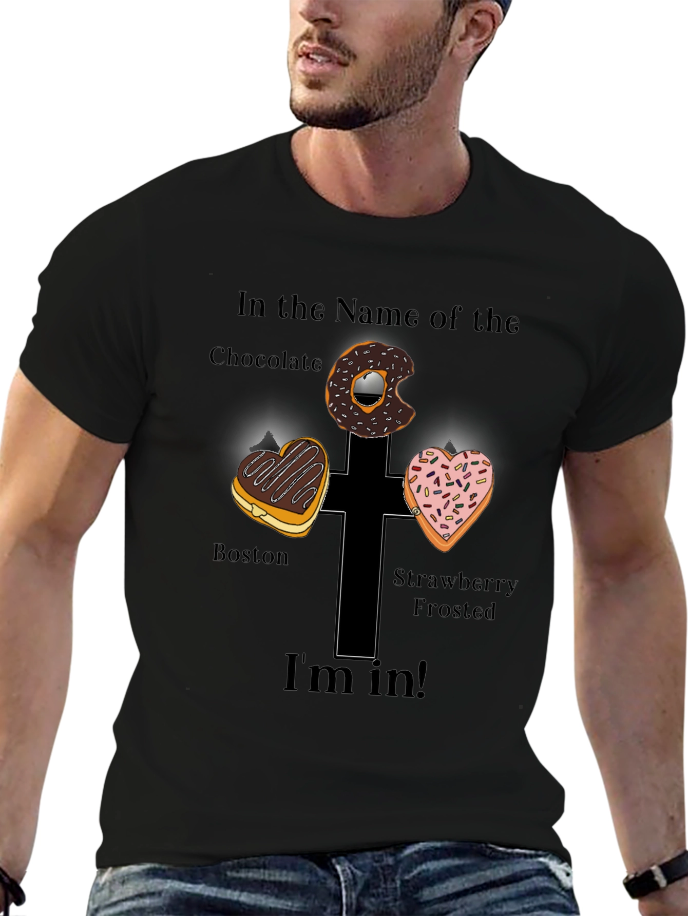 Donut Cross Graphic Tee - Im In!