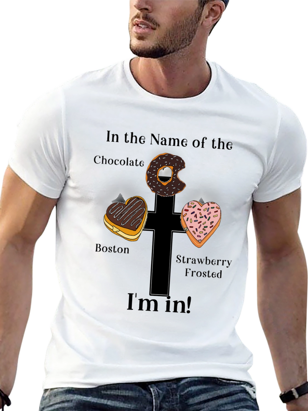 Donut Cross Graphic Tee - Im In!