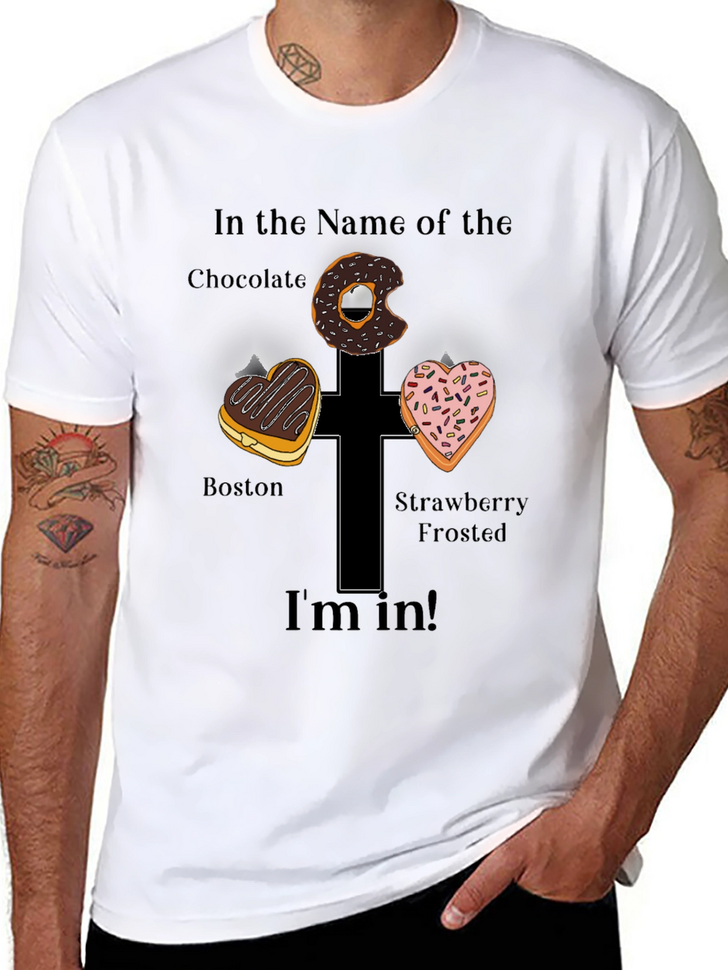 Donut Cross Graphic Tee - Im In!
