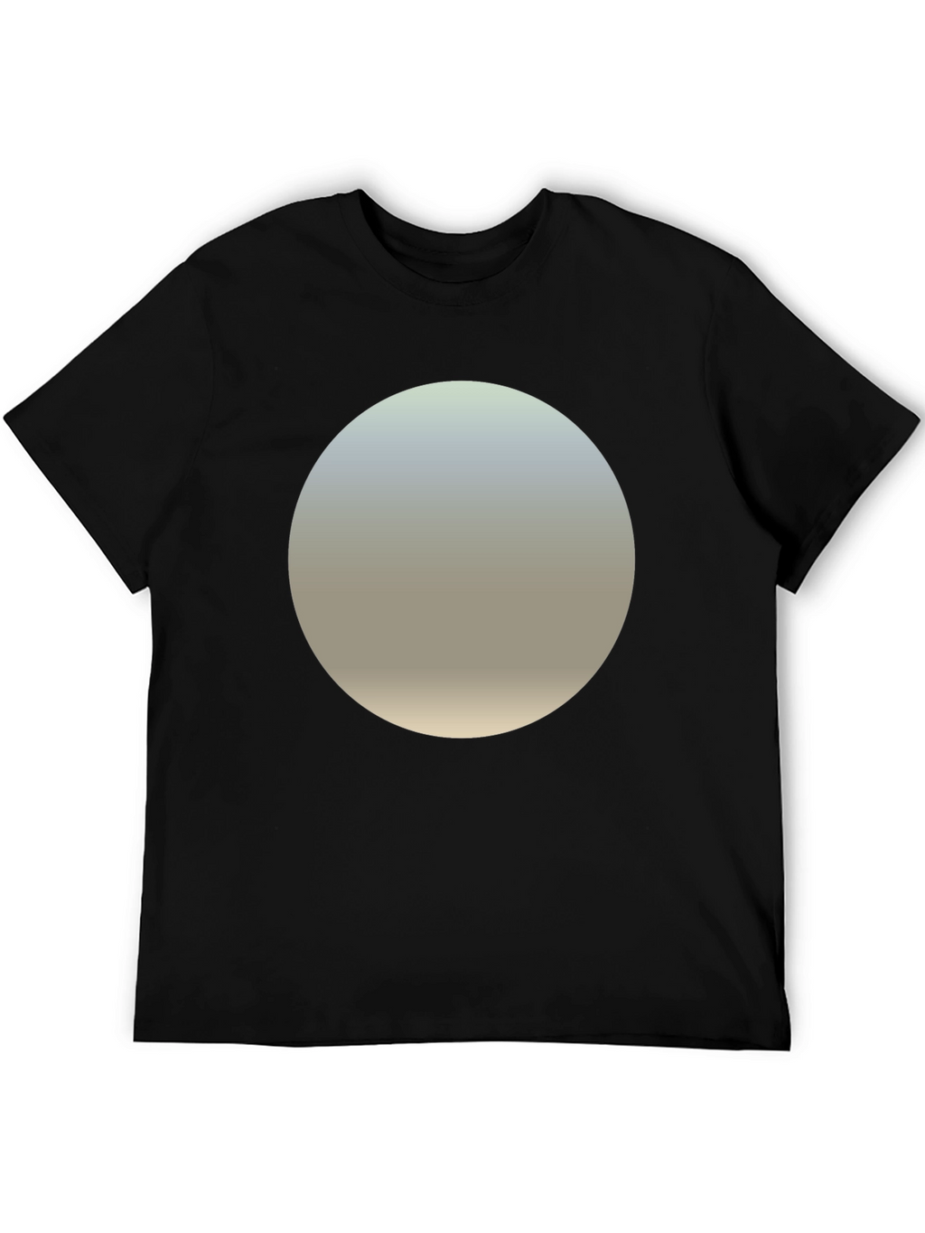 Minimalist Black T-Shirt with Gradient Circle Design