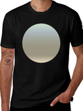 Minimalist Black T-Shirt with Gradient Circle Design