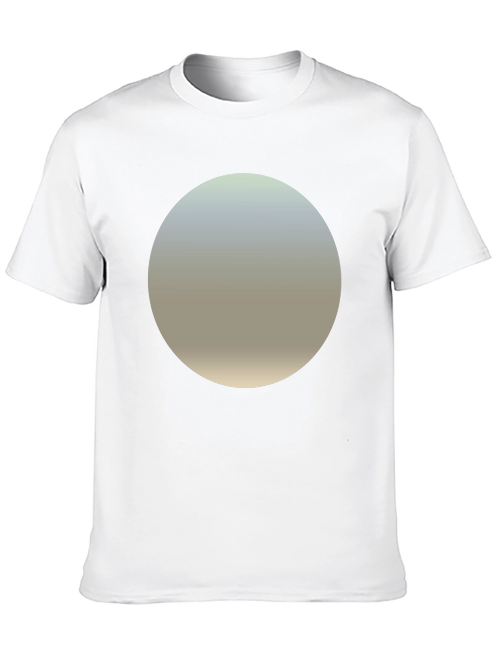 Minimalist Black T-Shirt with Gradient Circle Design