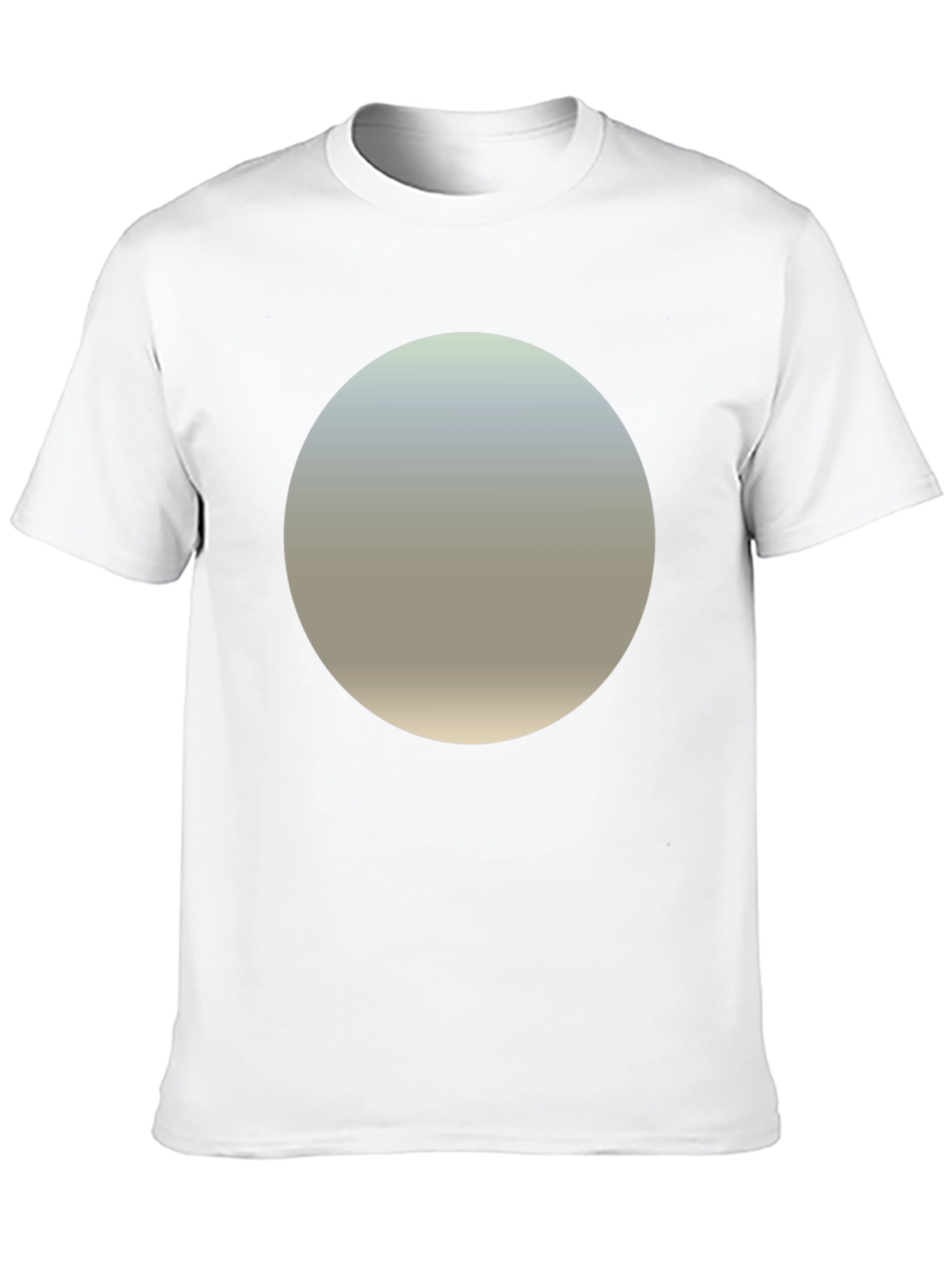 Minimalist Black T-Shirt with Gradient Circle Design