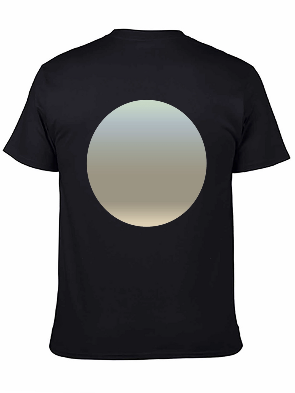 Minimalist Black T-Shirt with Gradient Circle Design