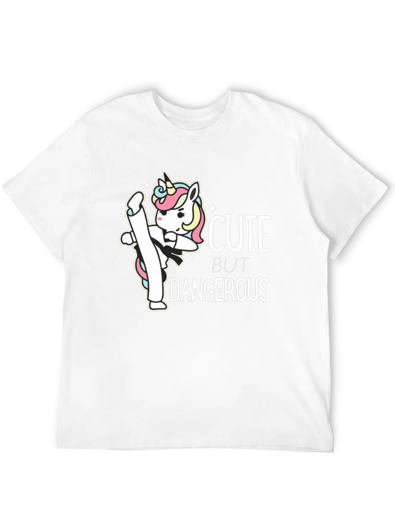 Cute But Dangerous Unicorn Graphic T-Shirt