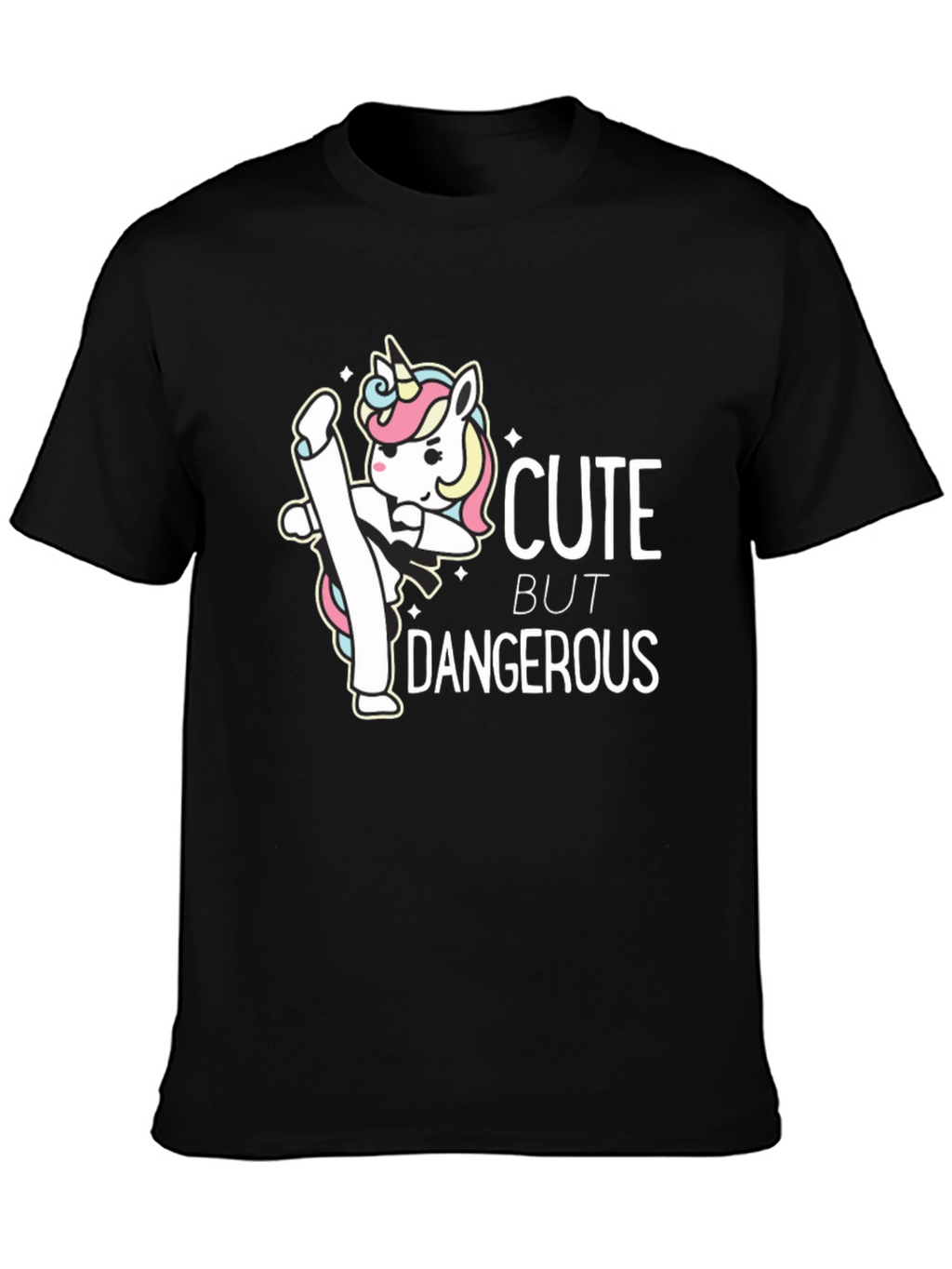 Cute But Dangerous Unicorn Graphic T-Shirt